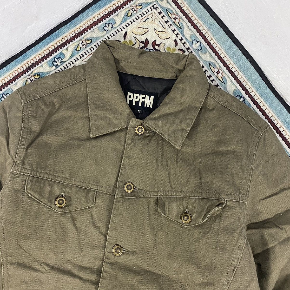 If Six Was Nine × Japanese Brand × PPFM 2000s - PPFM Cotton Trucker Jacket Vintage Size US M / EU 48-50 / 2 - 3 Thumbnail