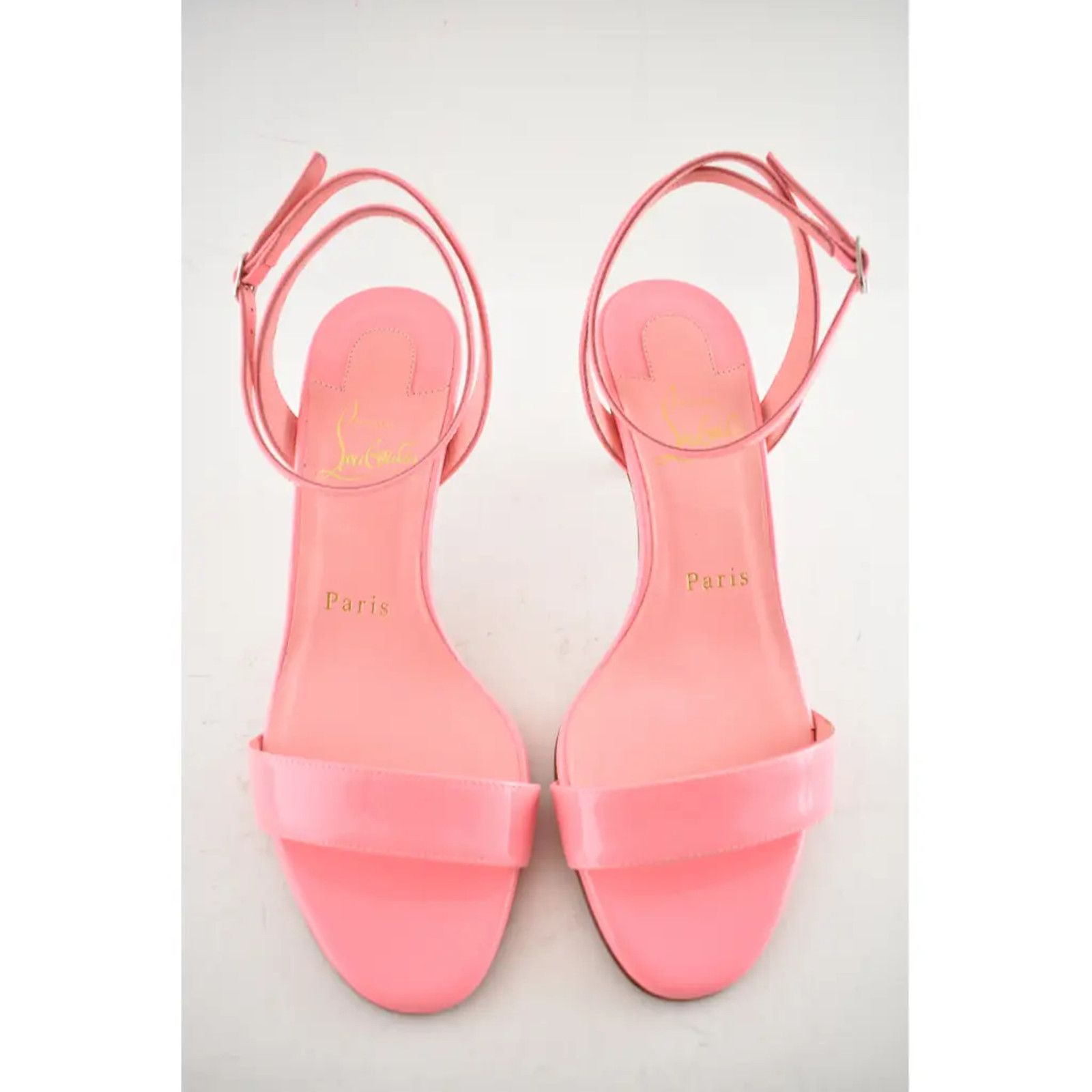 Christian Louboutin Epic Sandal 70 Patent Bublegum Pink Ankle Strap Heel Pump 36 Size US 6 / IT 36 - 6 Thumbnail