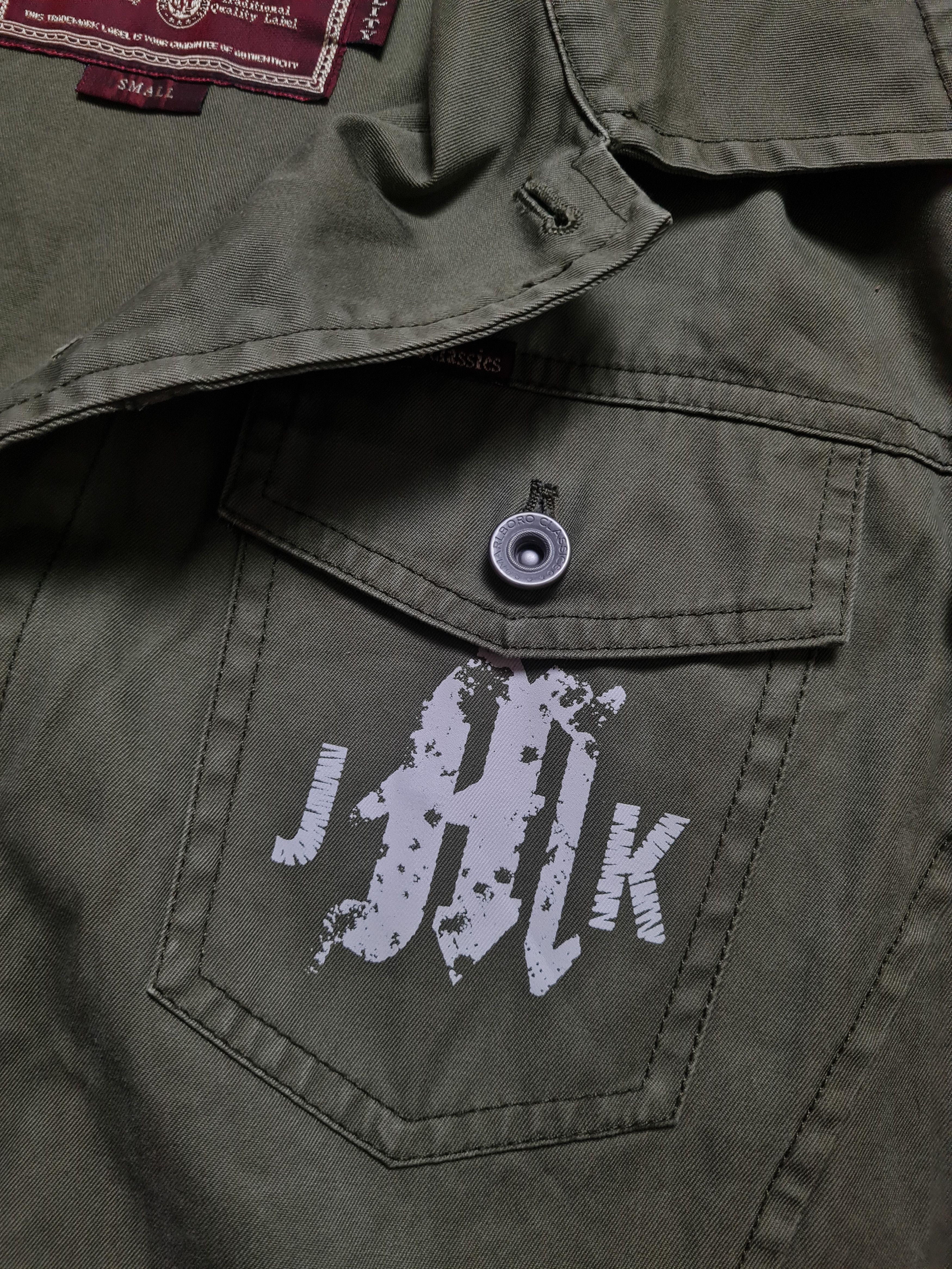 Marlboro Vintage rare military jacket Denim 90s Marlboro ARMY USA Size US S / EU 44-46 / 1 - 18 Thumbnail