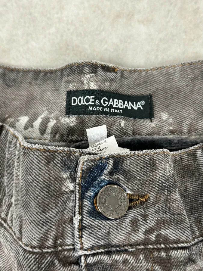 Dolce & Gabbana 2010s Dolce & Gabbana Grey Smoked Hybrid Denim Jeans Size US 32 / EU 48 - 9 Thumbnail