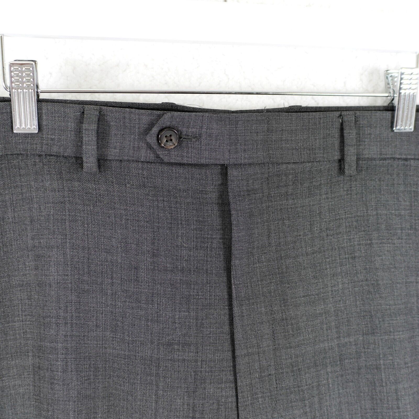 Lauren Ralph Lauren DAMAGED Lauren Ralph Lauren Gray Blue Shakskin Wool Flat Fro Size 44R - 2 Thumbnail