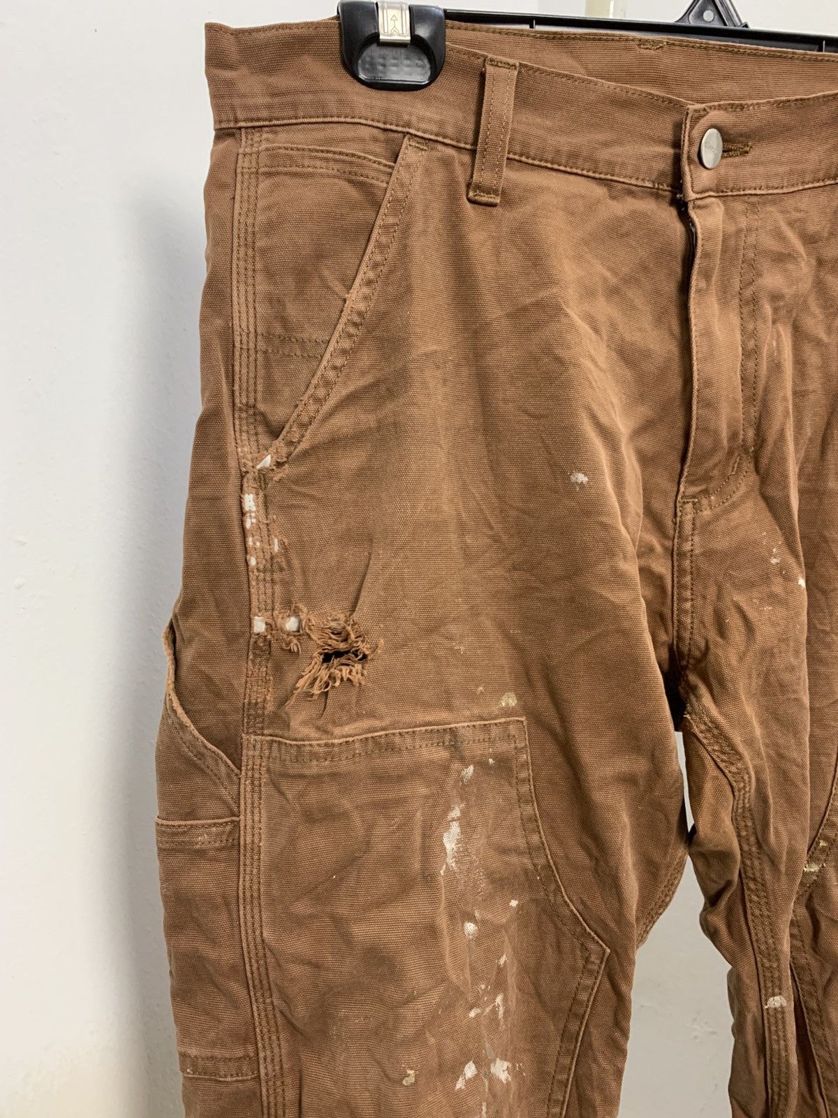 Carhartt × Carhartt Wip Trashed‼️Carhartt double knee carpenter painted damaged Size US 30 / EU 46 - 3 Thumbnail