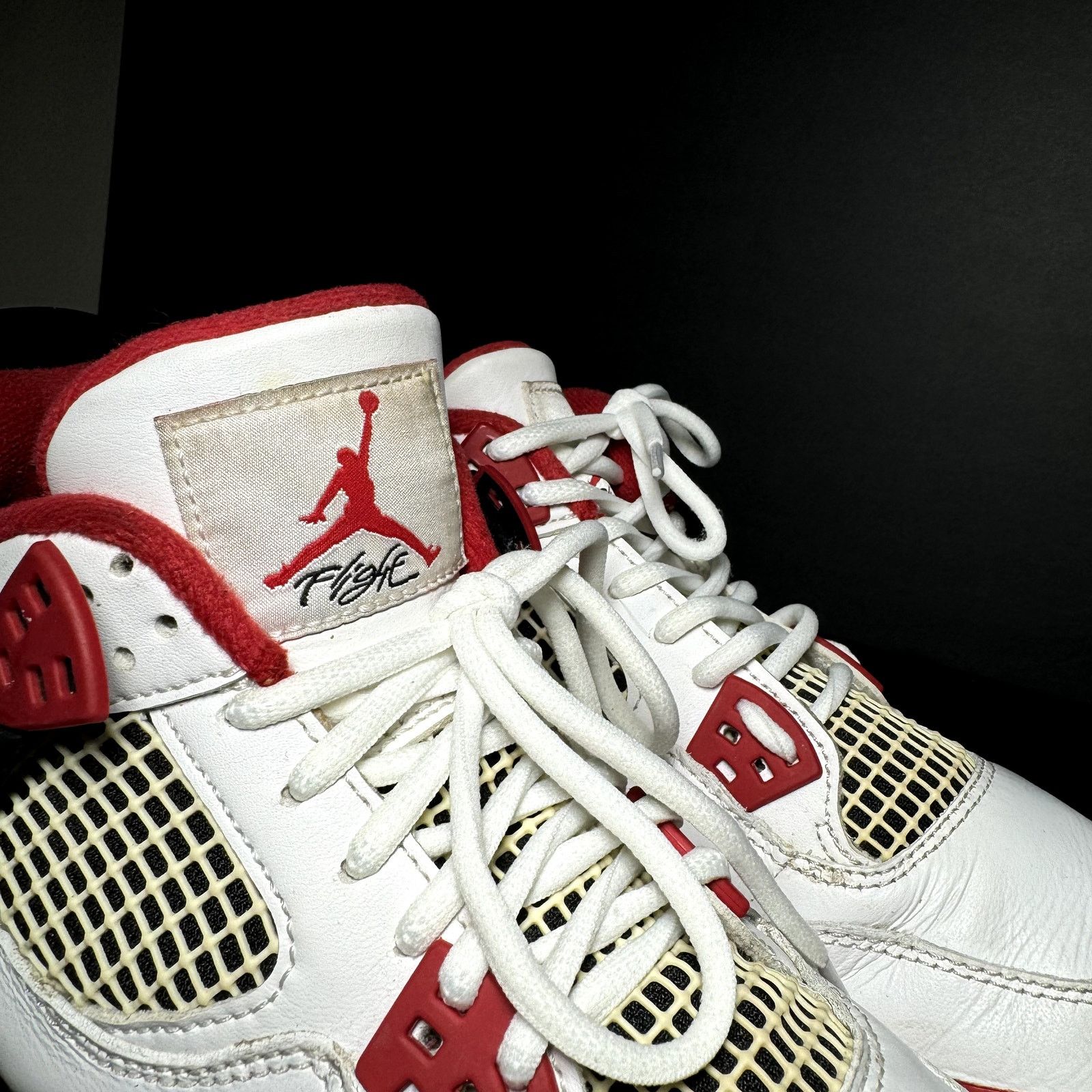 Jordan Brand × Nike Nike Air Jordan 4 Retro OG GS Fire Red 2020 Shoes - Size 6.5 Size US 6.5 / EU 39-40 - 5 Thumbnail