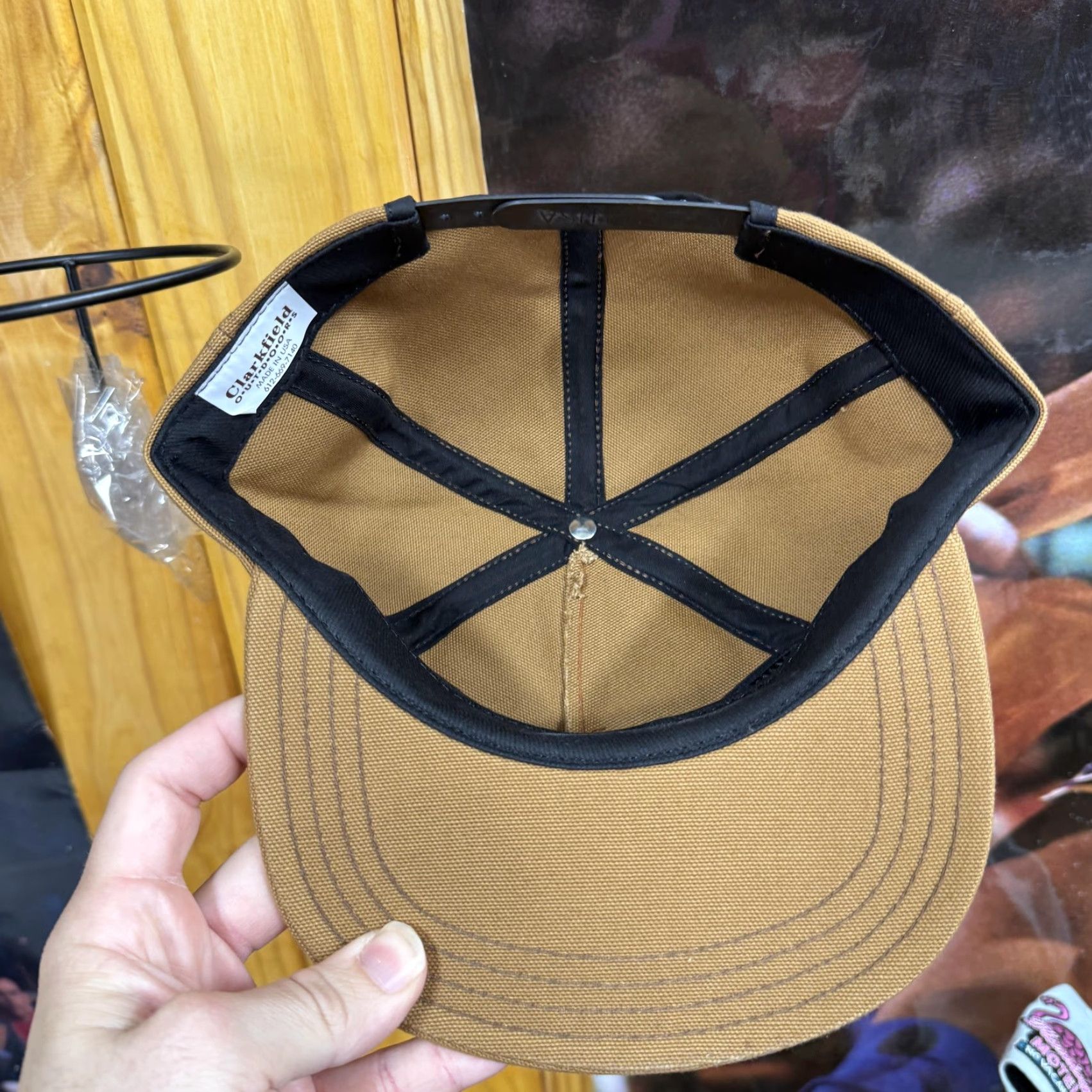 Vintage VINTAGE Clarkfield Outdoors Hat Cap Snap Back Brown Duck Canvas Workwear Made USA Mens Size ONE SIZE - 6 Thumbnail