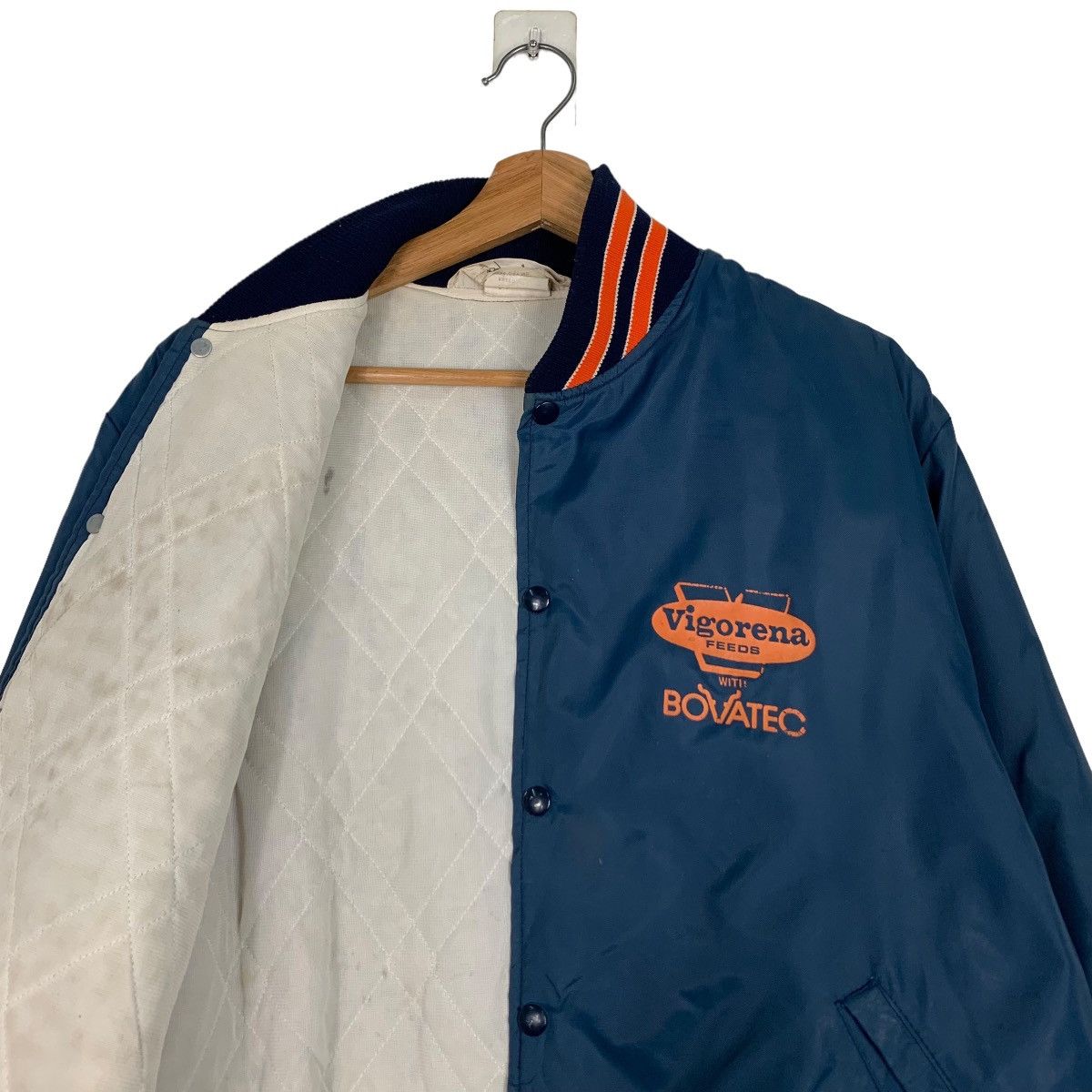 Vintage Don-Jac VIGORENA Feeds Bovatec Nylon Coach Jacket #0080-C5 Size US L / EU 52-54 / 3 - 11 Thumbnail