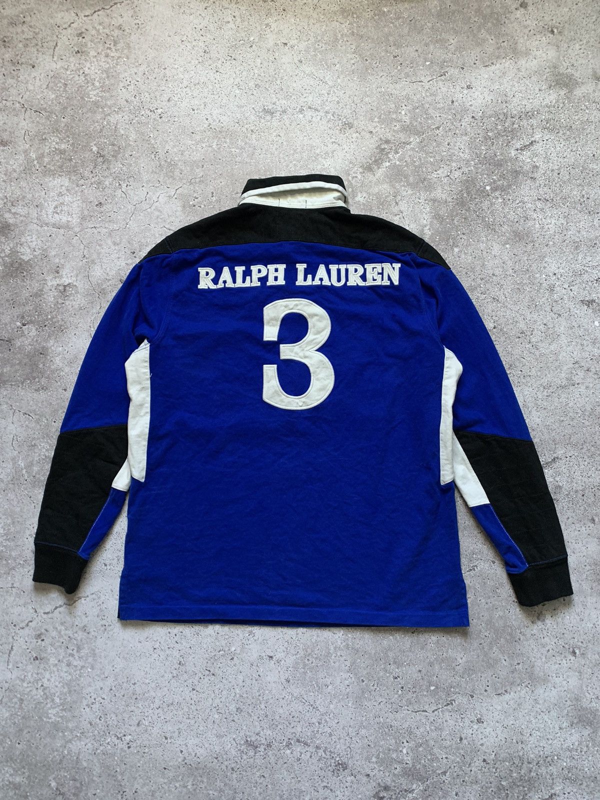 Polo Ralph Lauren × RRL Ralph Lauren × Vintage VINTAGE RALPH LAUREN #3 BIG LOGO L/S RUGBY POLO T-SHIRT Size US L / EU 52-54 / 3 - 8 Thumbnail