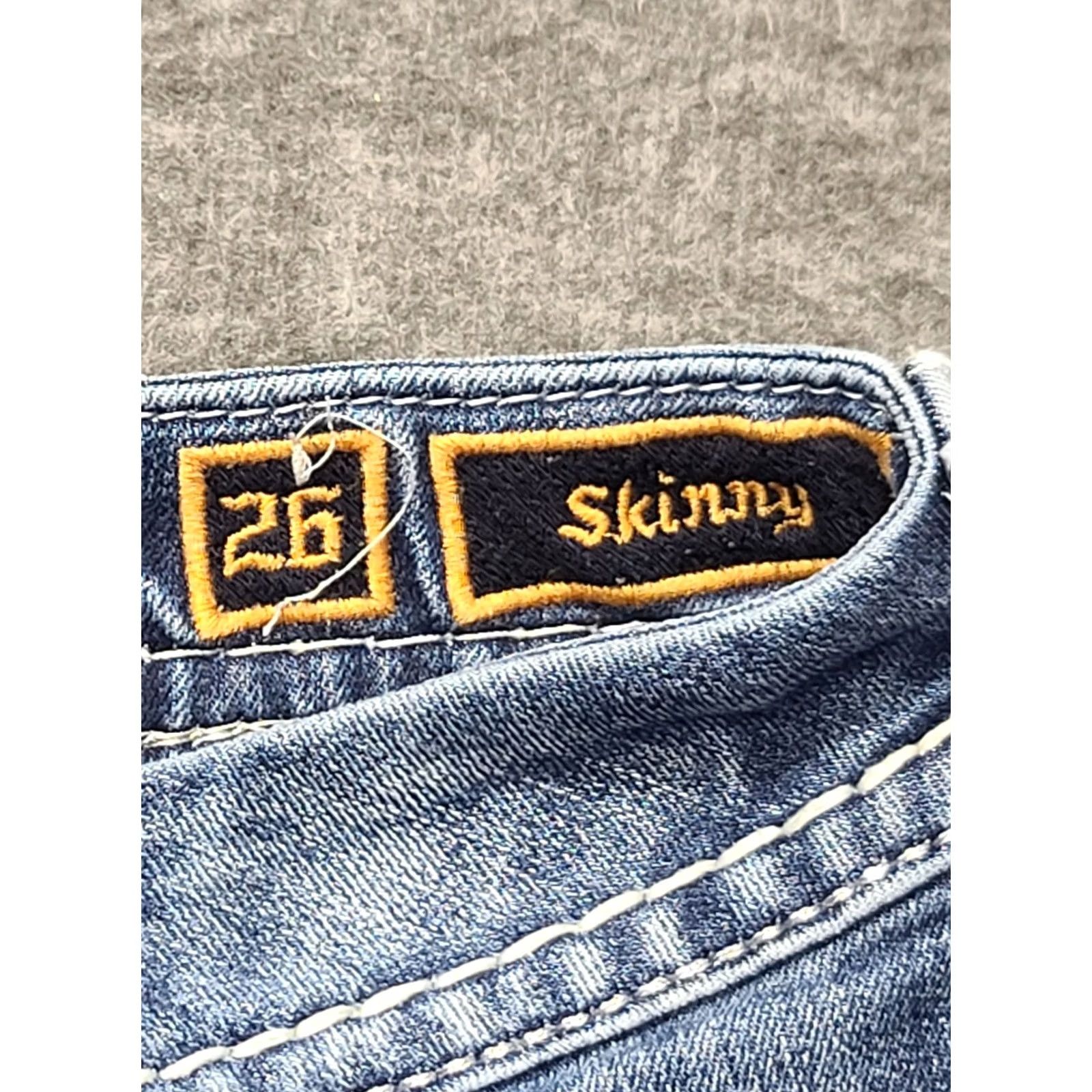 Vintage Rock Revival Jeans Womens 26x31 Betty Skinny Fit Ankle Mid Rise Distressed Size 26" / US 2 / IT 38 - 3 Thumbnail