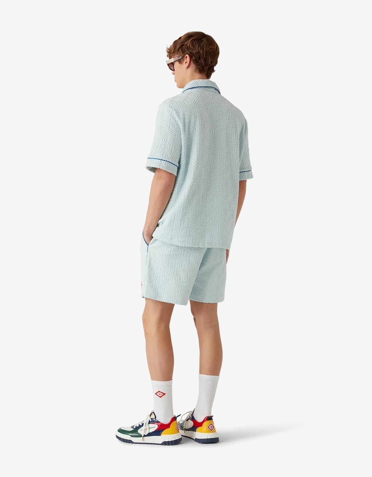 Casablanca Casablanca Light Blue Monogram Towelling Shirt Size US S / EU 44-46 / 1 - 4 Thumbnail