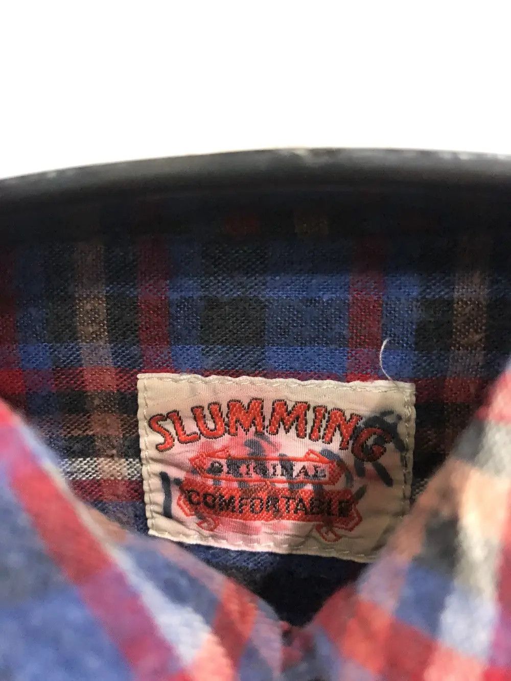 Vintage Vintage Slummimg Plaid Tartan Flannel Shirt 👕 Size US M / EU 48-50 / 2 - 3 Thumbnail