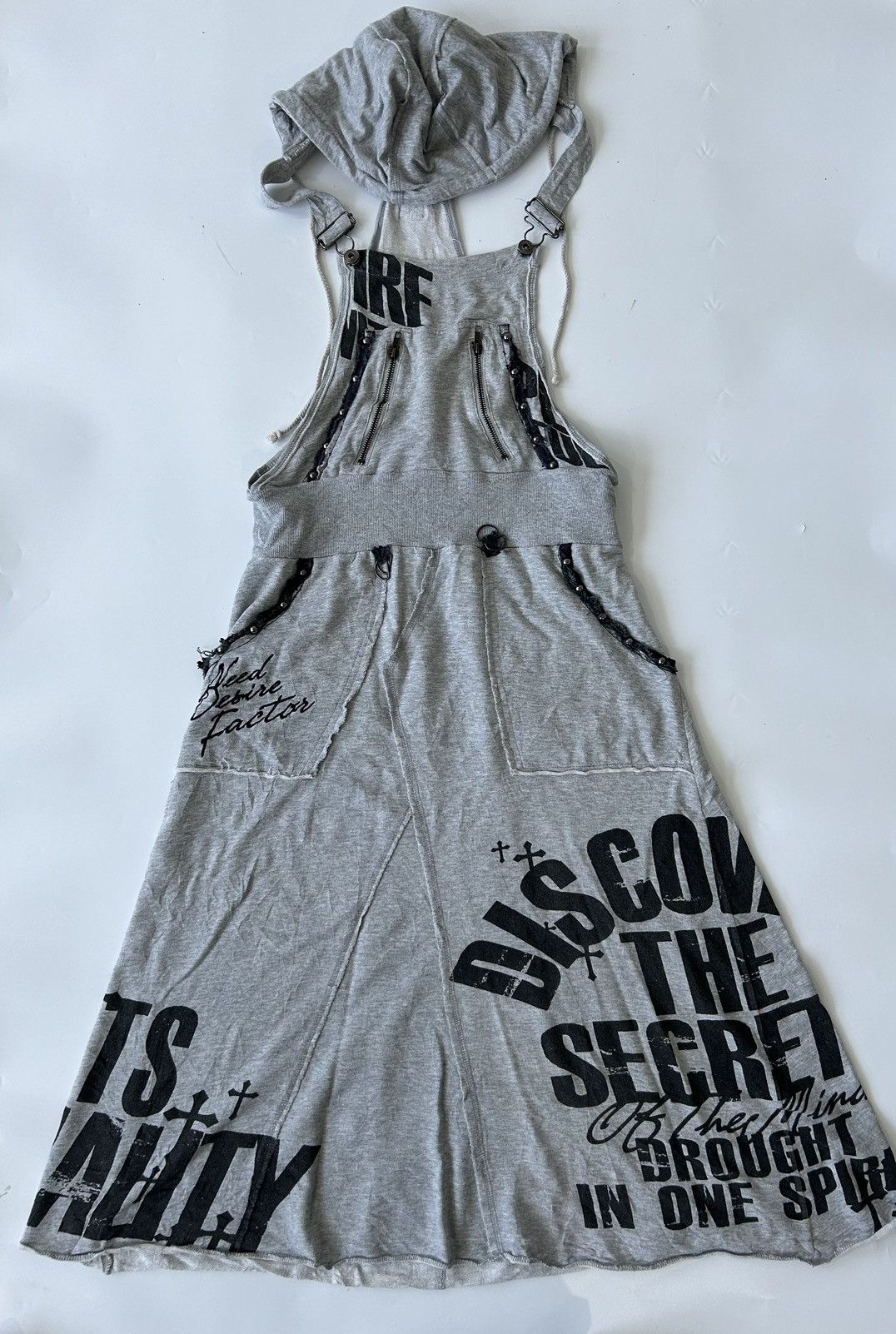 Japanese Brand GHOST OF HARLEM + JUMPSUIT DRESS WITH HOODIE Size S / US 4 / IT 40 - 1 Thumbnail