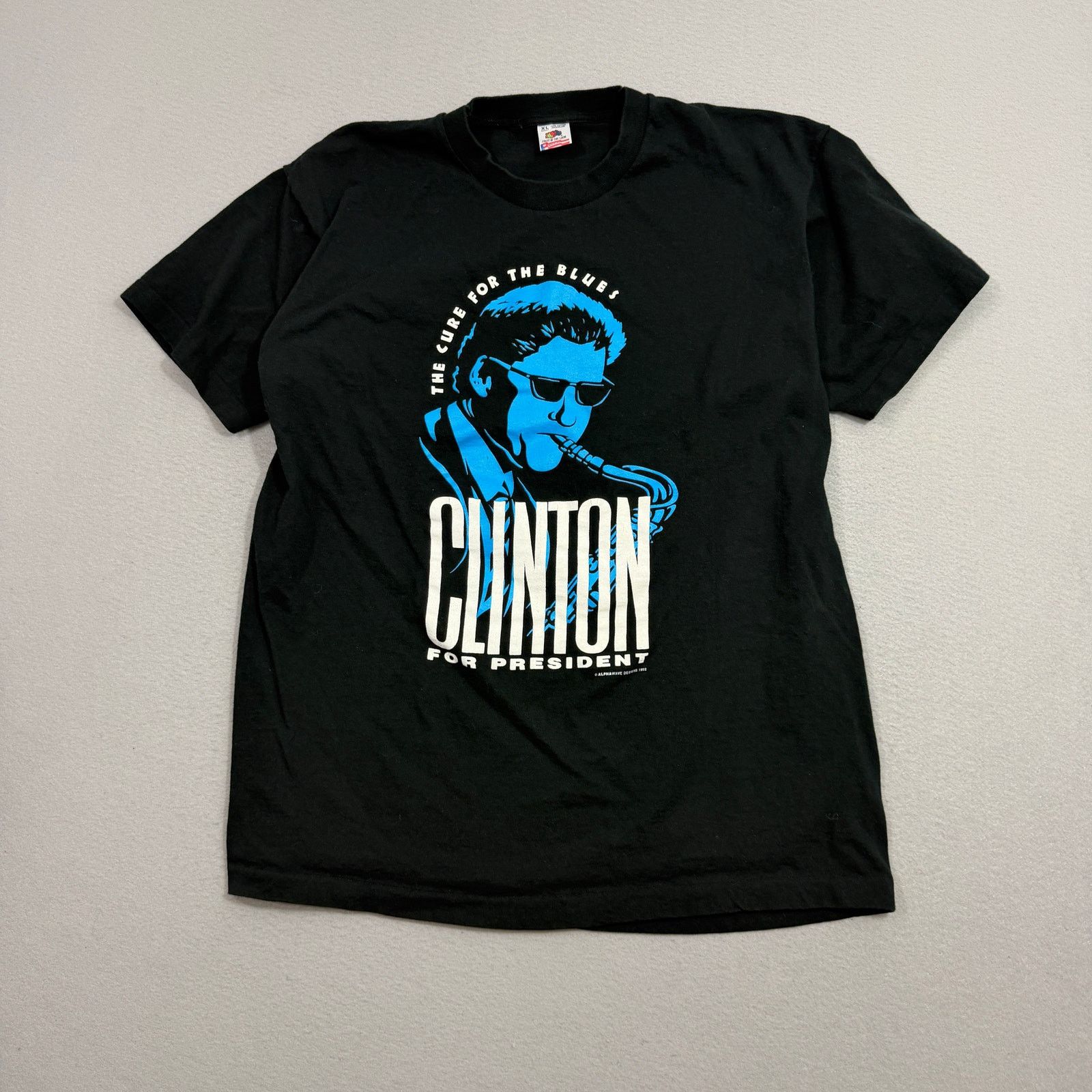 Vintage Vintage Cure For The Blues Shirt Bill Clinton President 1992 Size US XL / EU 56 / 4 - 1 Thumbnail