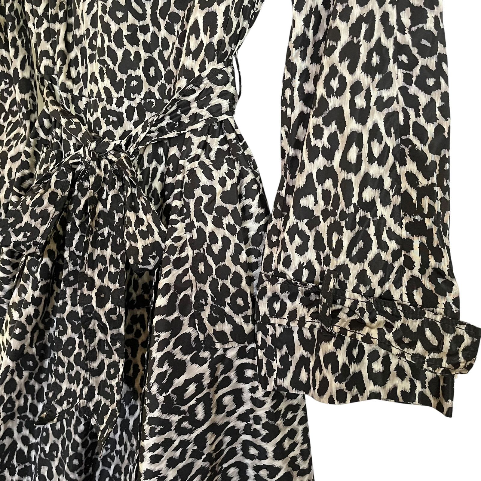 PAULE KA Paule Ka Leopard Print Technical Cotton Women's Trench Coat Size XL / US 12-14 / IT 48-50 - 9 Thumbnail