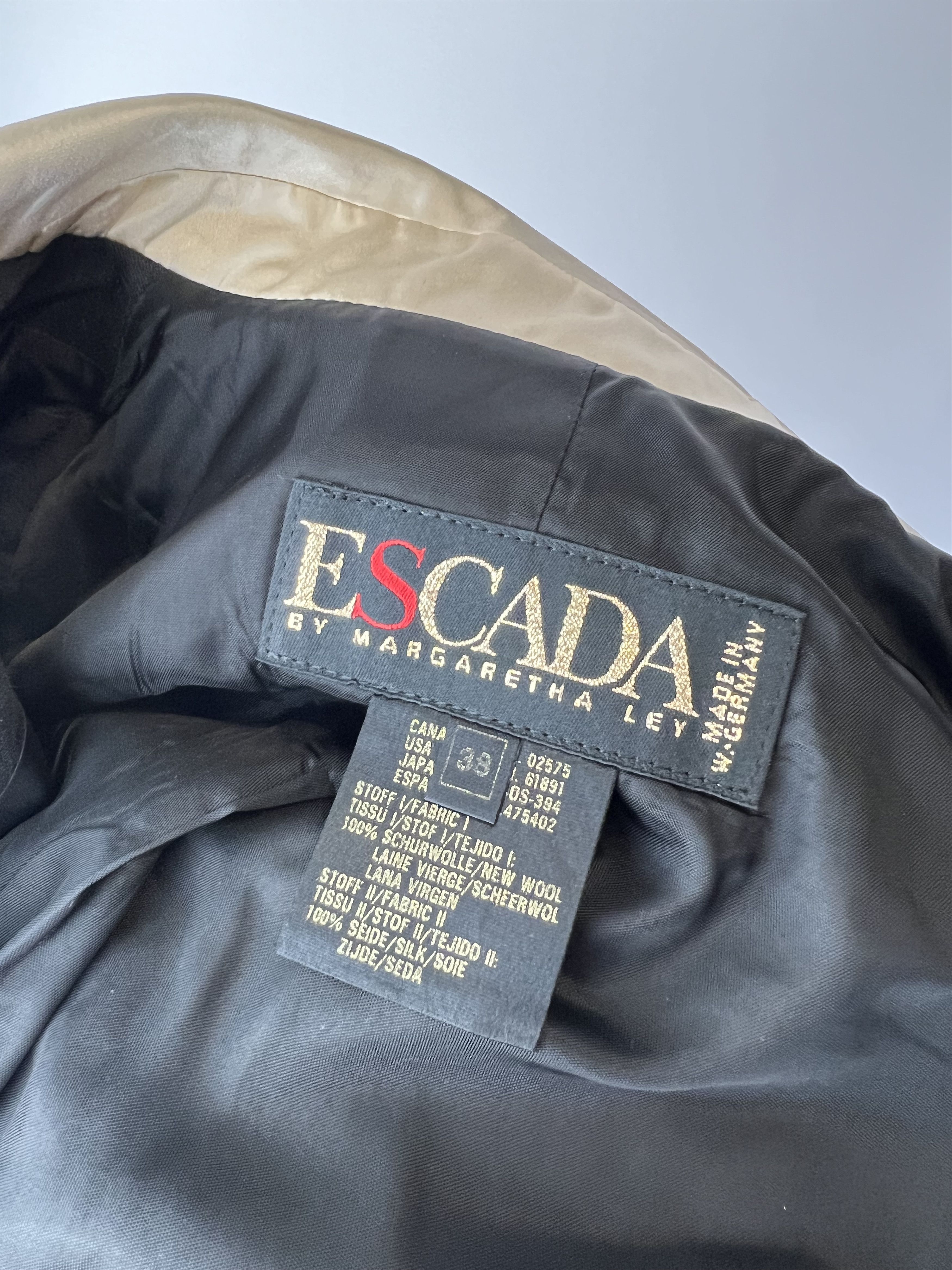 Escada Escada by Margaretha Ley Rare Vtg Wool Silk Jumpsuit Size 38 Size 30" / US 8 / IT 44 - 11 Thumbnail