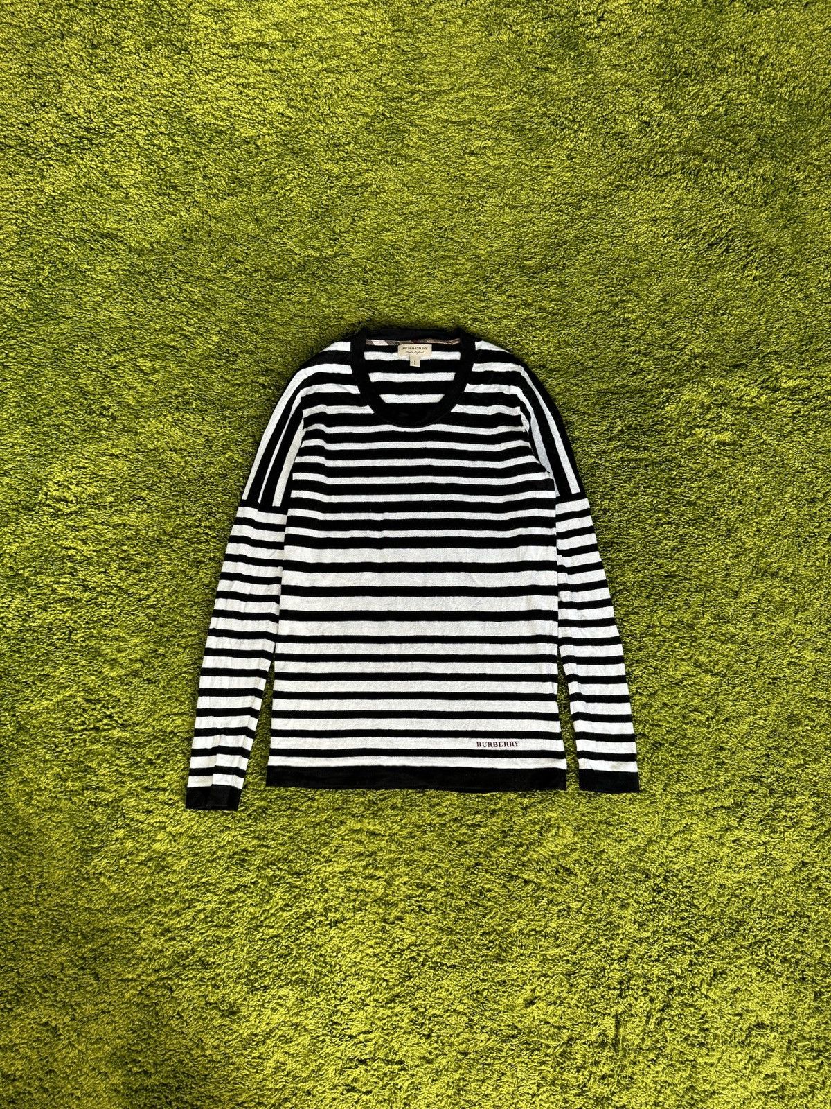 Burberry × Designer Burberry London 100% wool striped sweater Size S / US 4 / IT 40 - 1 Thumbnail