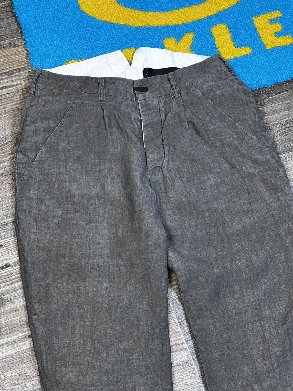 Japanese Brand × The Viridi-anne The Viridi-Anne Linen Cropped Gray Pants Size US 32 / EU 48 - 2 Thumbnail