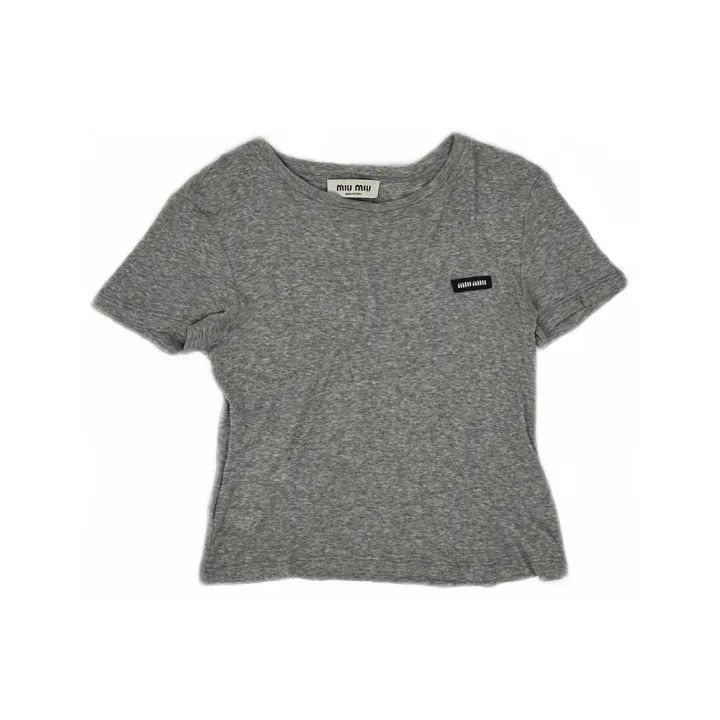 Miu Miu Miu Miu Casual Versatile Solid Color T-Shirt 0079 Size XS / US 0-2 / IT 36-38 - 1 Thumbnail