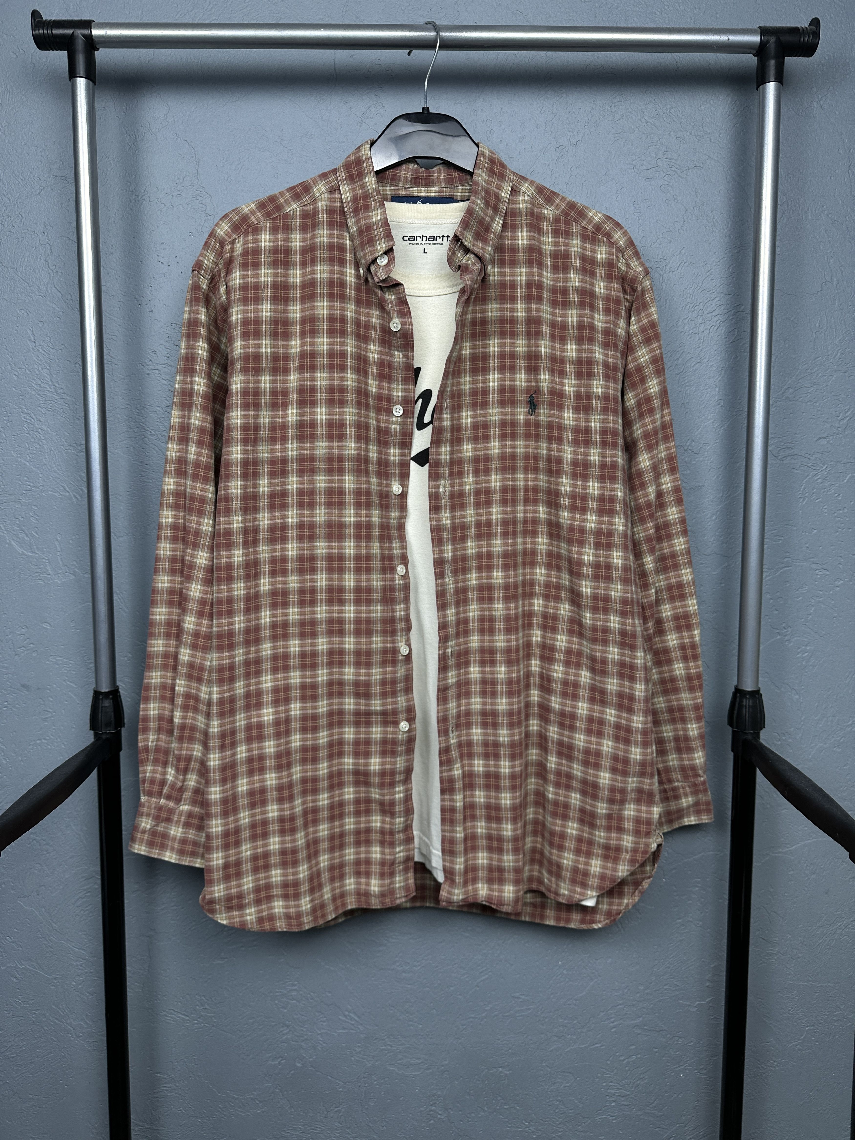 Polo Ralph Lauren Polo Ralph Lauren Vintage Mens Plaid Long Sleeve Shirt Size US M / EU 48-50 / 2 - 1 Thumbnail