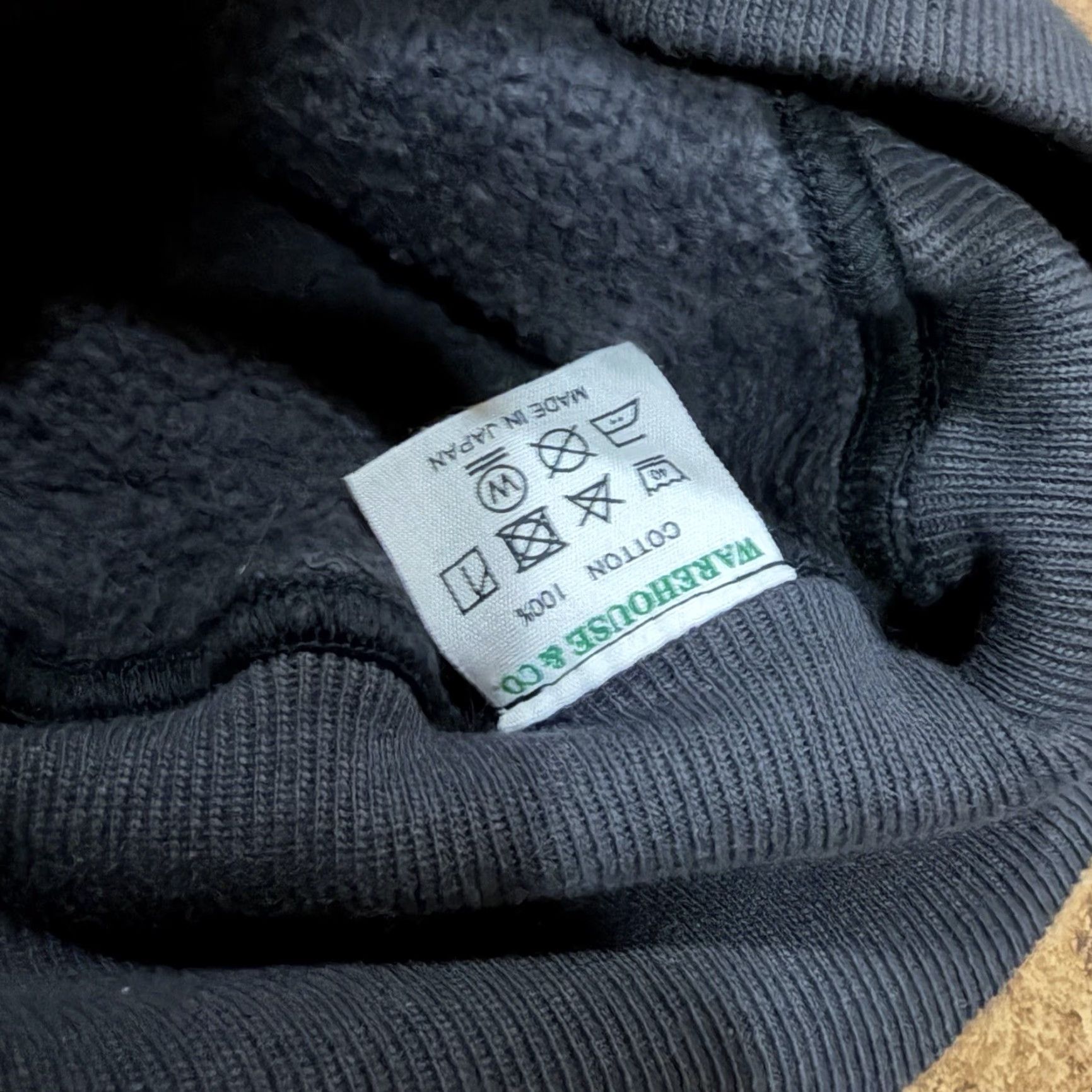 Warehouse VINTAGE Warehouse & Co Japan Double V Sweatshirt Black All Cotton Size 42 40s Dubble Men Pullover Size US XL / EU 56 / 4 - 6 Thumbnail