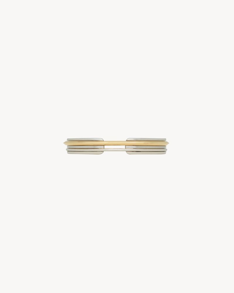 Saint Laurent Paris o1s1wg110126 812936 Size: OS / Double Bridge Cuff Bracelet Size ONE SIZE - 3 Thumbnail