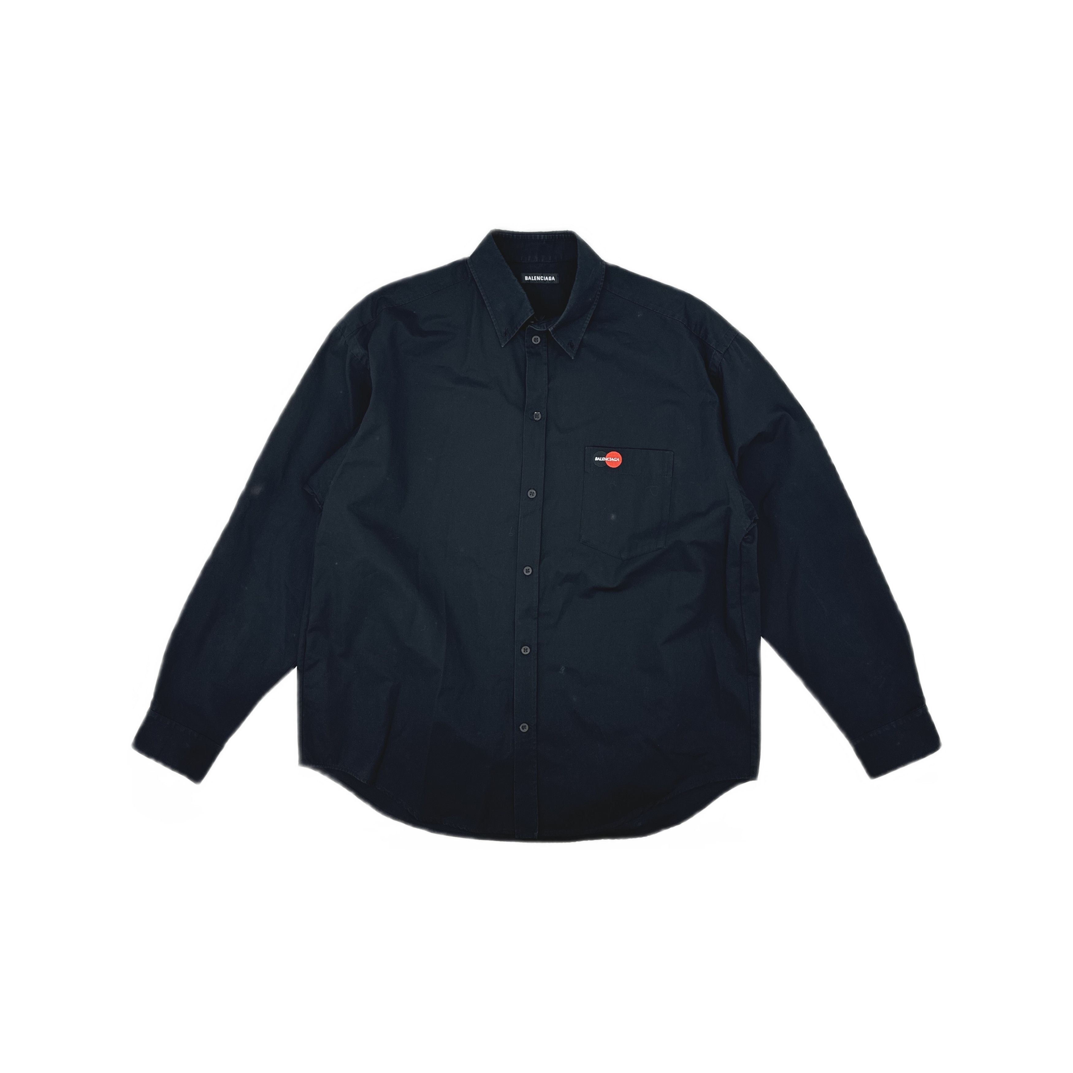 Balenciaga Balenciaga Logo Embroidered Button Up Shirt Size 37 Size US S / EU 44-46 / 1 - 1 Thumbnail