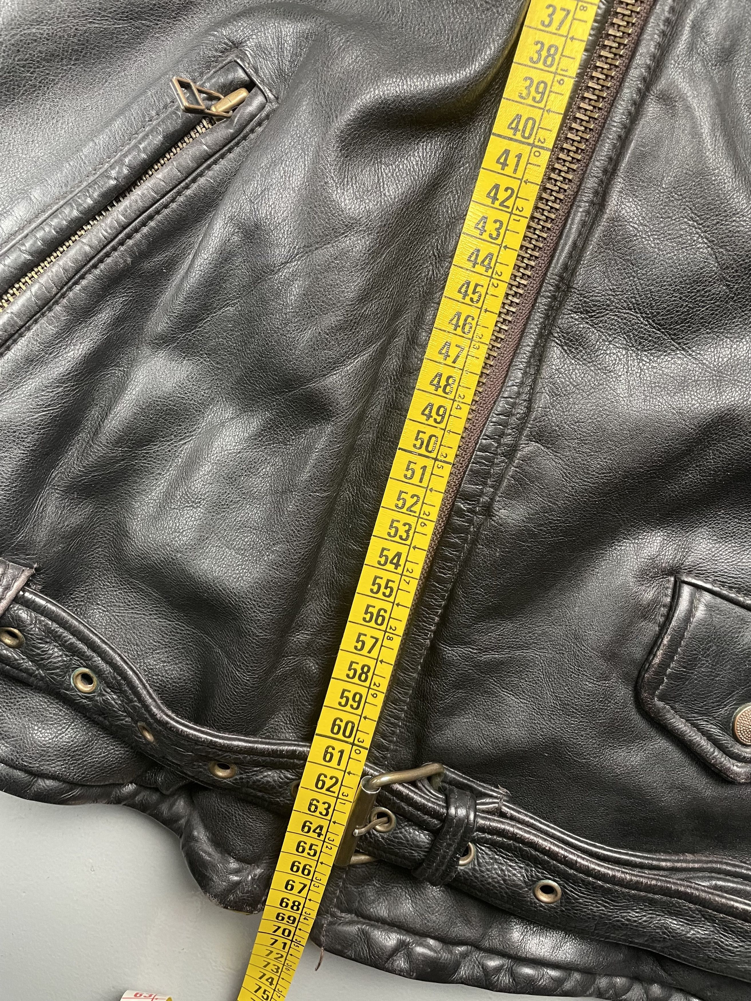 Emporio Armani vintage Emporio Armani 1990's biker Stone Leather jacket Size US L / EU 52-54 / 3 - 17 Thumbnail