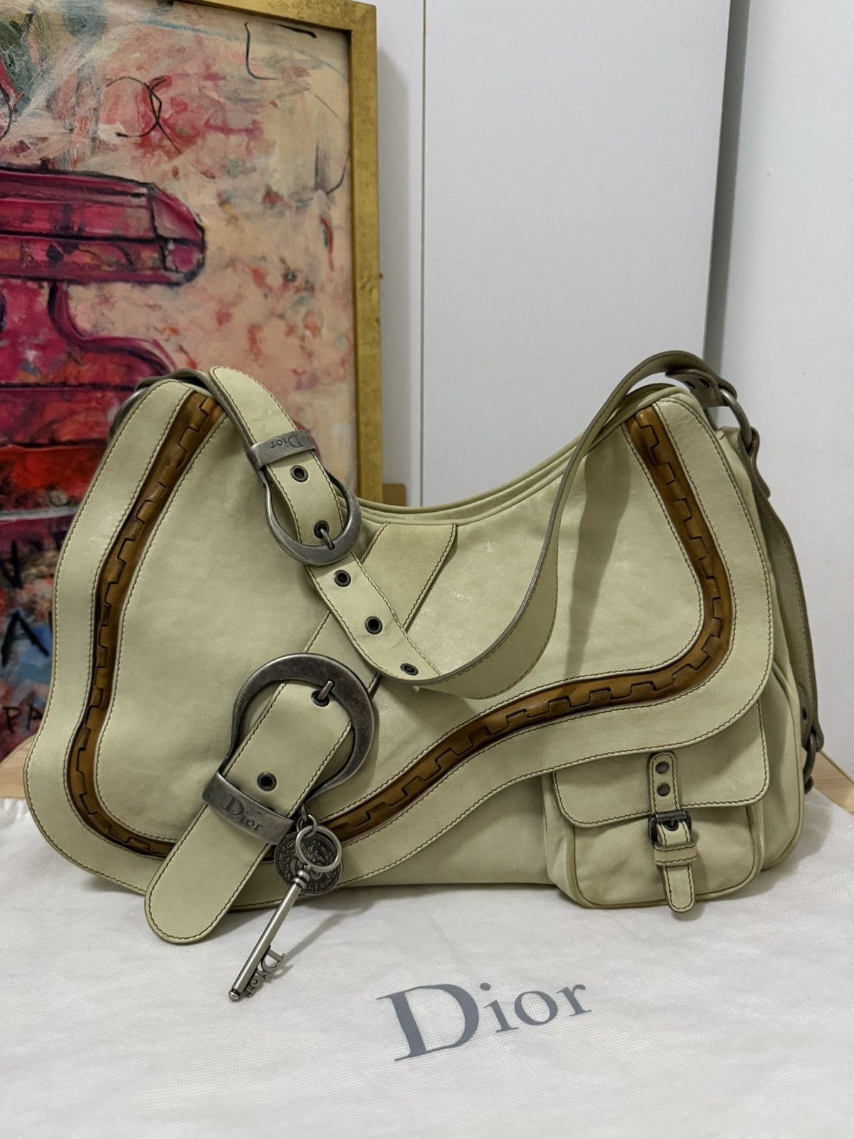 Dior 2006 Christian Dior Gaucho leather Saddle bag Size ONE SIZE - 1 Thumbnail