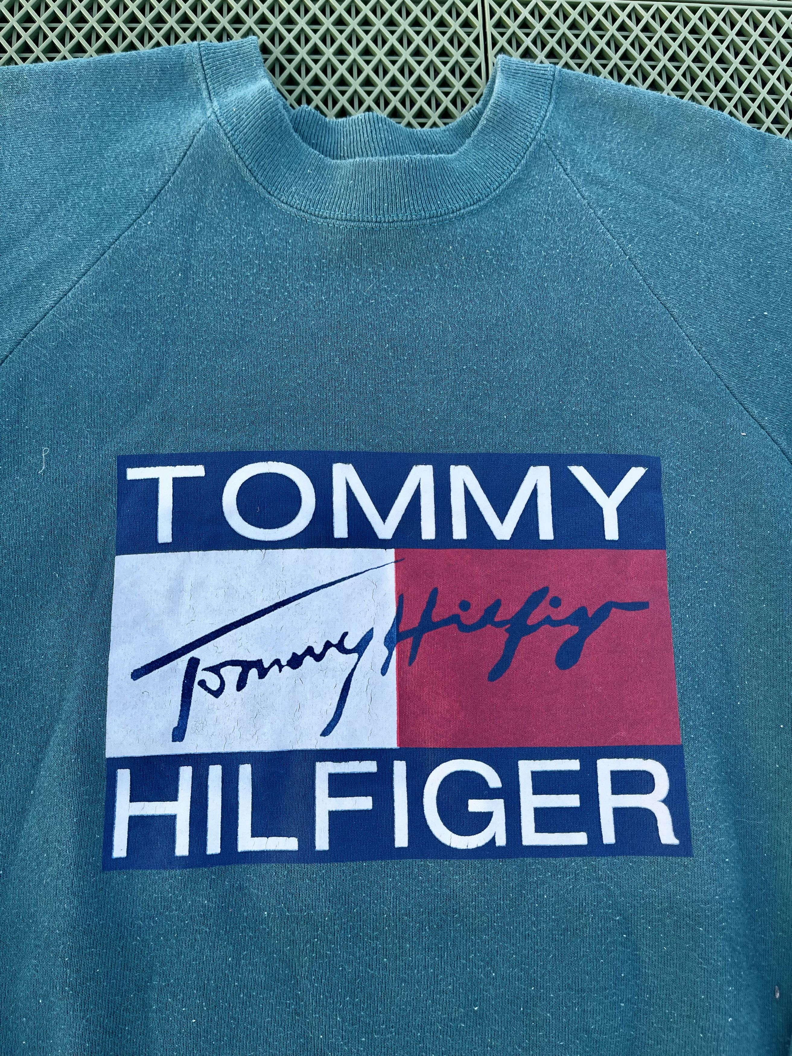 Tommy Hilfiger × Vintage 90's Vintage Tommy Hilfiger Bootleg Rap Hip Hop Sweatshirt Size US XL / EU 56 / 4 - 3 Thumbnail