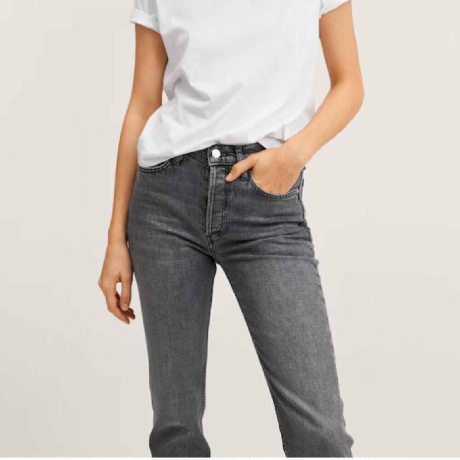 Mango Mango MNG Slim Mid-Rise Cropped Jeans NWT Plus 18 Size 40" / US 18 - 4 Thumbnail