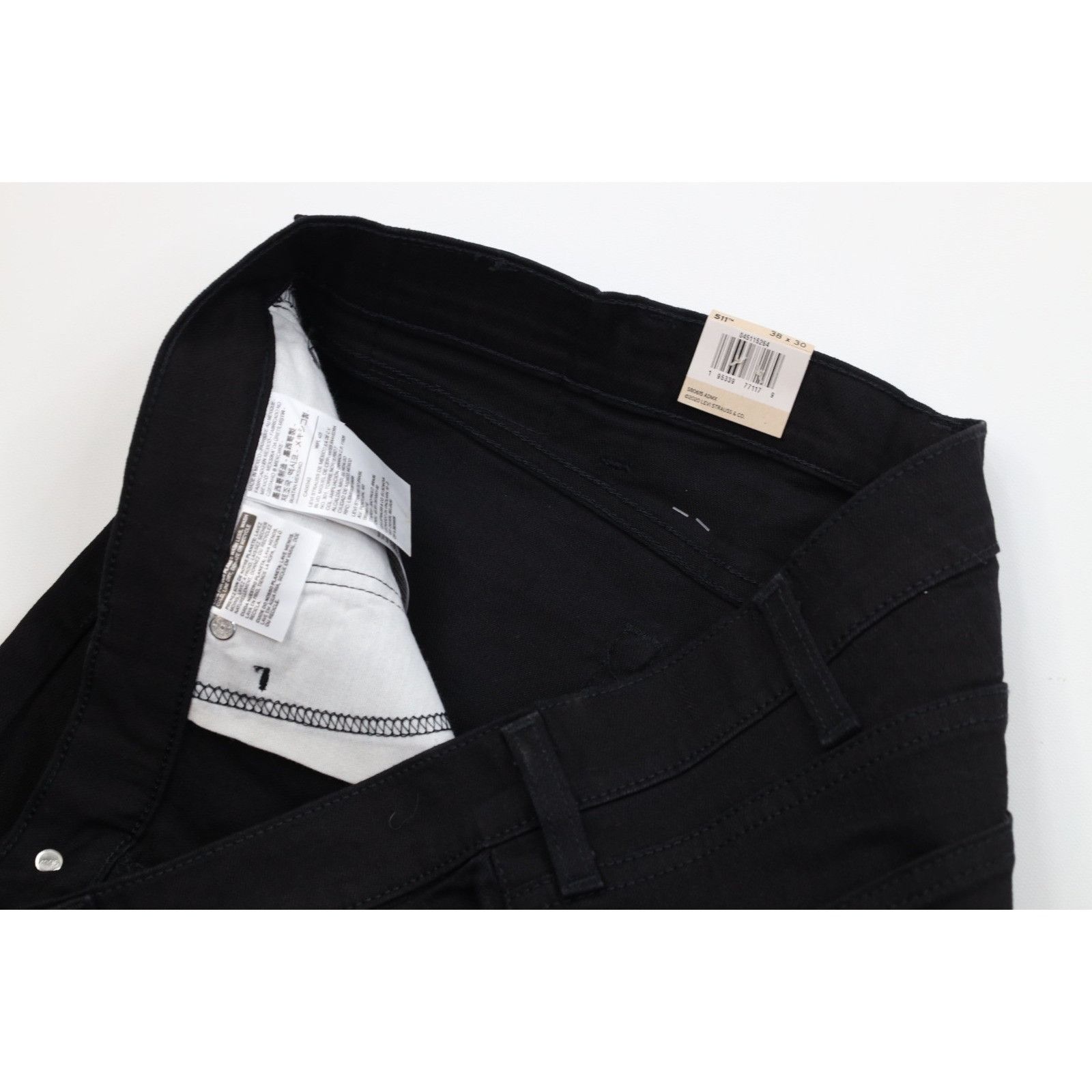 Levi's New Levis 511 Stretch Slim Fit Denim Jeans Black Size US 38 / EU 54 - 8 Thumbnail
