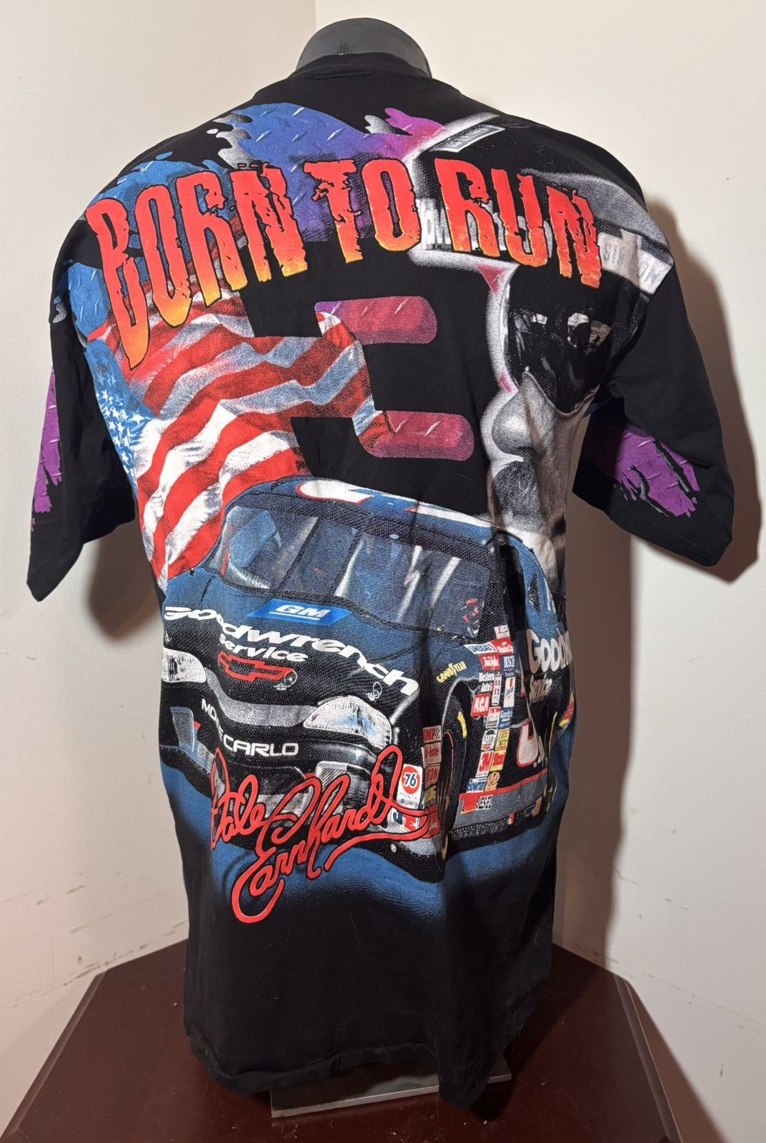 Chase Authentics × Vintage Vintage 90s Dale Earnhardt born to run single stitch shirt. Size US L / EU 52-54 / 3 - 2 Thumbnail