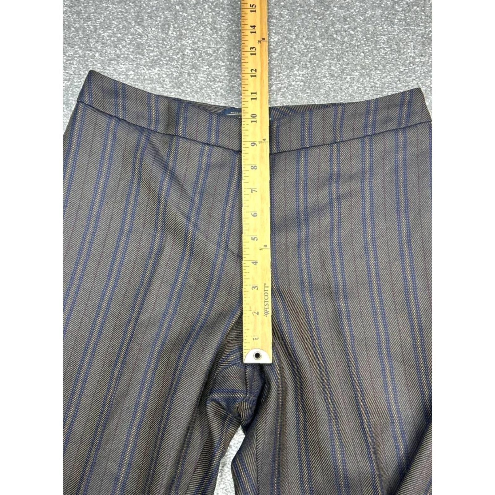 Pendleton Pendleton Woolen Mills Pants Women 4 Straight Leg Wool Multi Striped Mid Rise Dress Pants Casual Womens Size 27" / US 4 / IT 40 - 6 Thumbnail