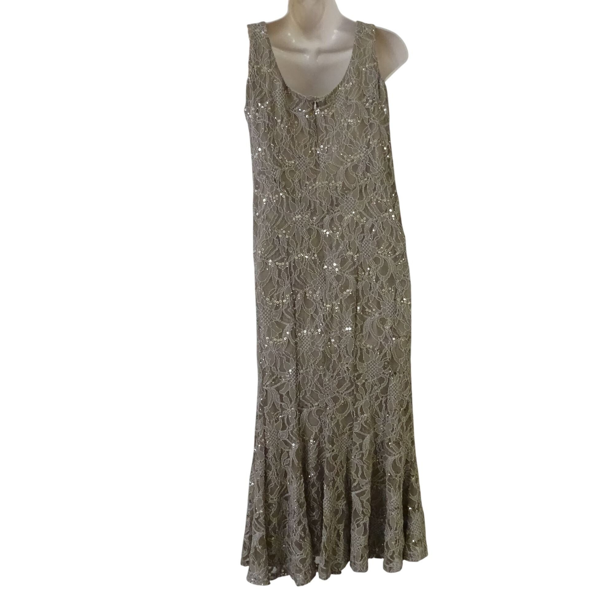 Vintage Vintage Ursula Of Switzerland Tan Lace Sleeveless Formal 14 Size XL / US 12-14 / IT 48-50 - 6 Thumbnail