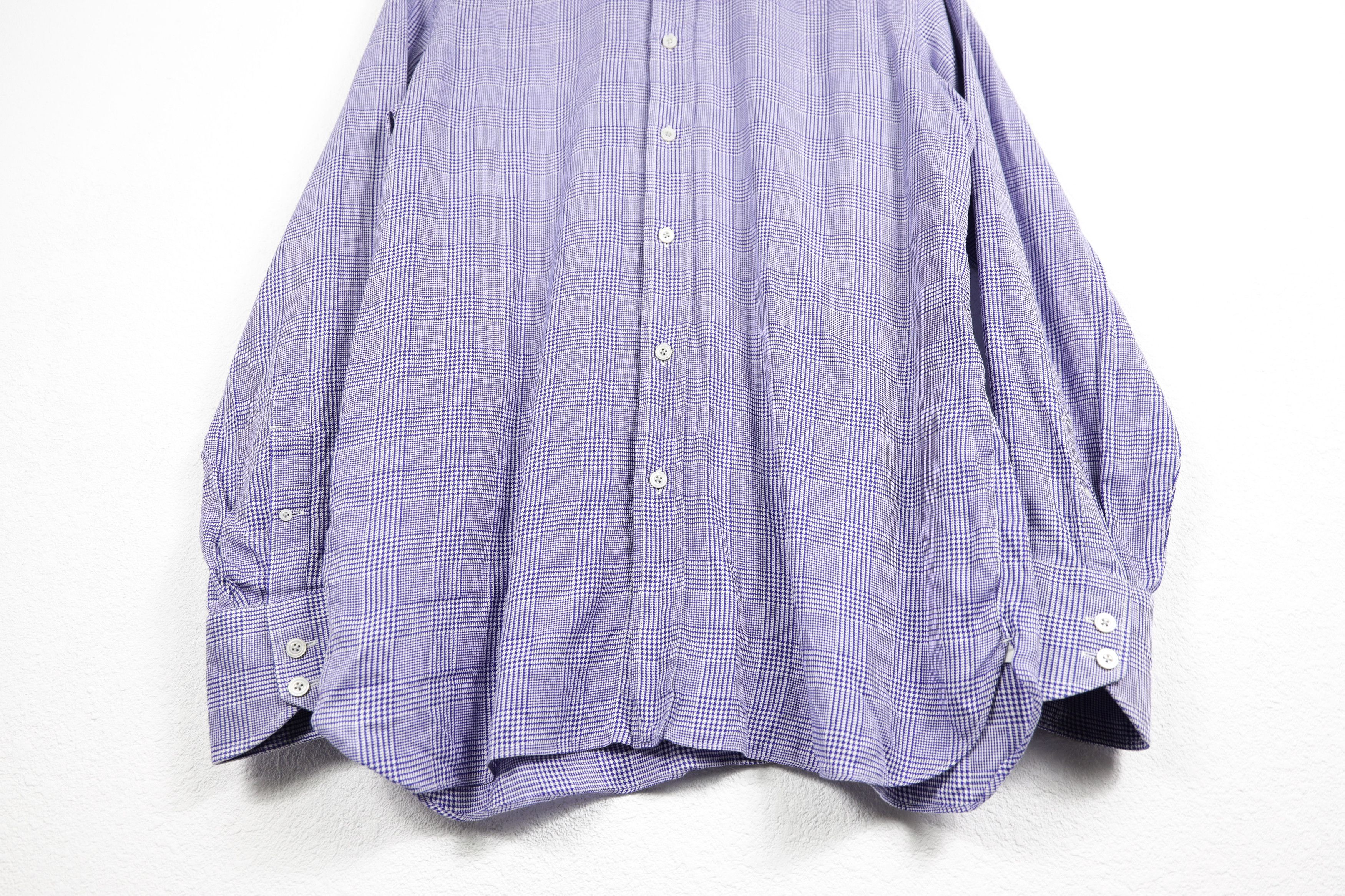 Tom Ford Tom Ford Blue Houndstooth Plaid Check Formal Classic Shirt Size US XL / EU 56 / 4 - 5 Thumbnail