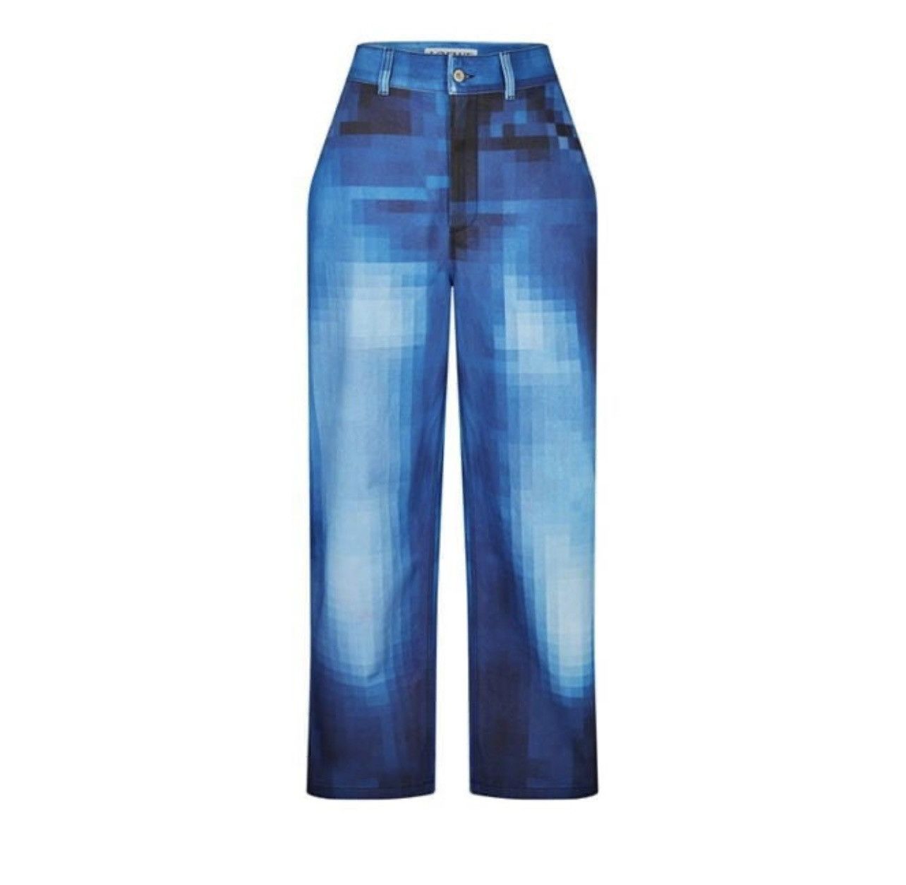 image of Loewe Pixel Baggy Jeans in Blue, Women's (Size 26)