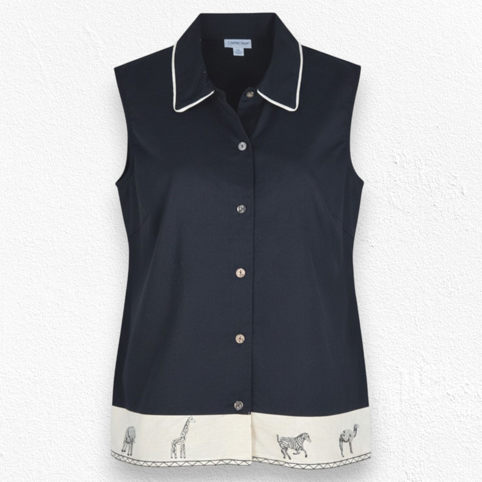 Cabin Creek Vintage Black Safari Sleeveless Button Up Size Medium Size M / US 6-8 / IT 42-44 - 1 Thumbnail