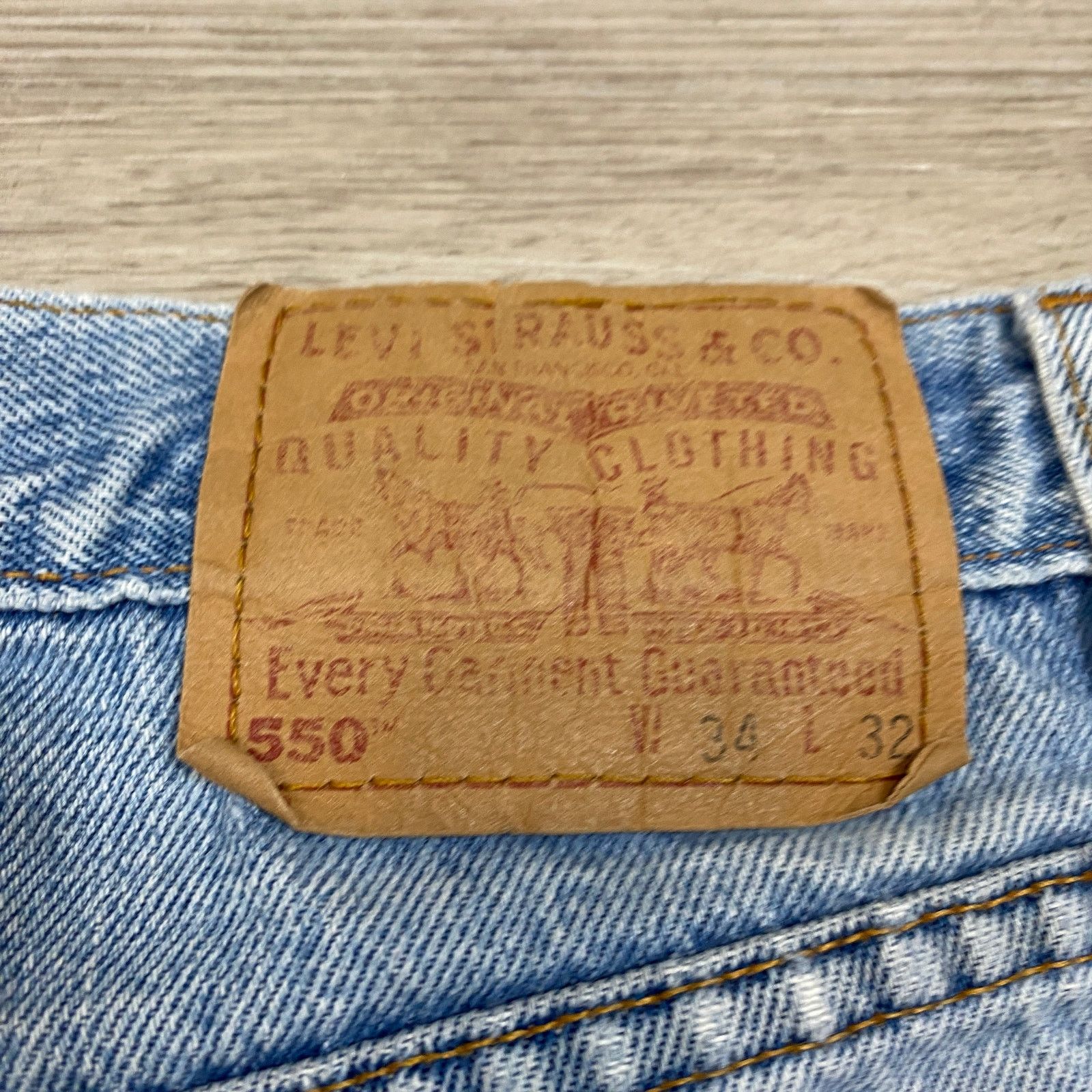 Levi's × Vintage VTG 90s Levi's 550 Relaxed Fit Jeans 32x32 Made in USA Size US 32 / EU 48 - 4 Thumbnail