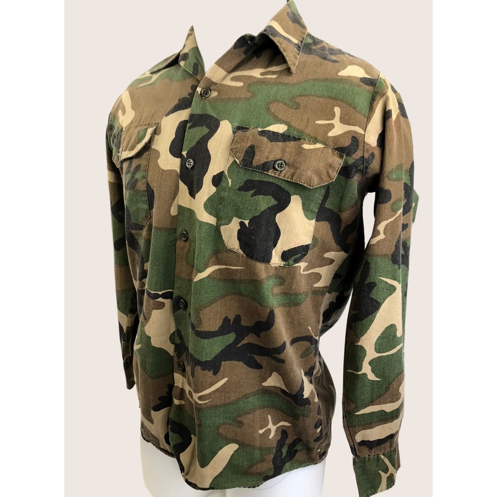 Vintage VINTAGE RANGER Camouflage Hunting Military Soldier Mens Shirt S Size US S / EU 44-46 / 1 - 1 Thumbnail