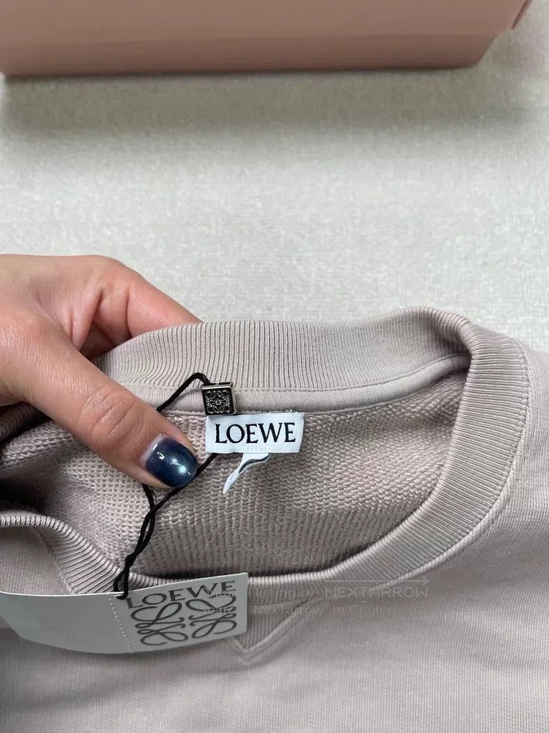 Loewe Loewe Solid Color Loose Printed Long Sleeve Hoodie Size M / US 6-8 / IT 42-44 - 2 Thumbnail