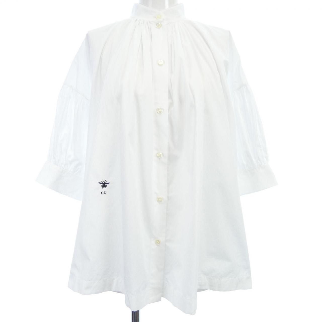Dior DIOR White Cotton Blouse Size 34 Originally $1950 NWT Size XS / US 0-2 / IT 36-38 - 1 Thumbnail