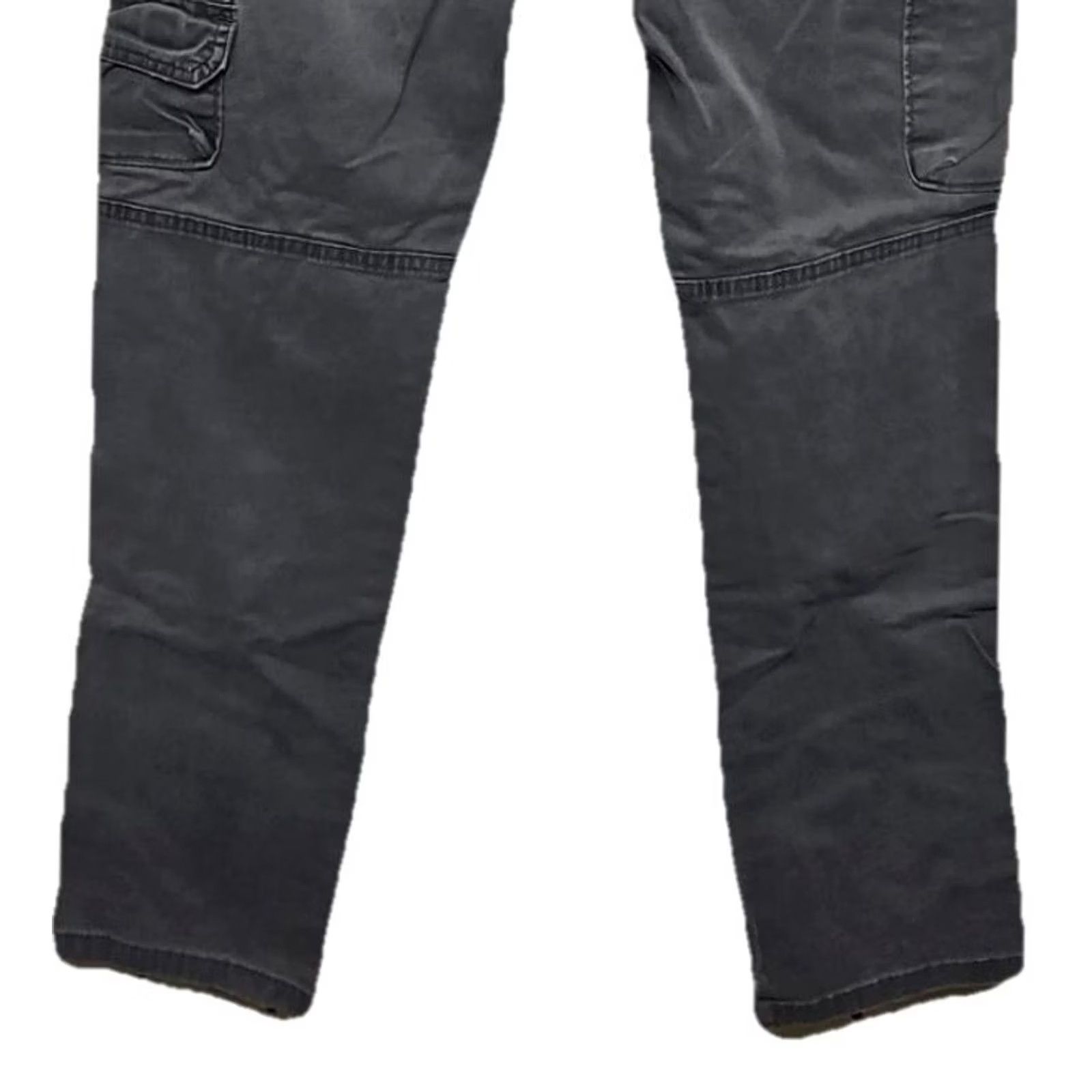 Wrangler Wrangler Cargo Pants Gray Stretch Cotton Regular Taper 30x32 Men’s Regular Inseam 32” Zip Button Flat Front Canvas Logo Zipper Size US 30 / EU 46 - 6 Thumbnail