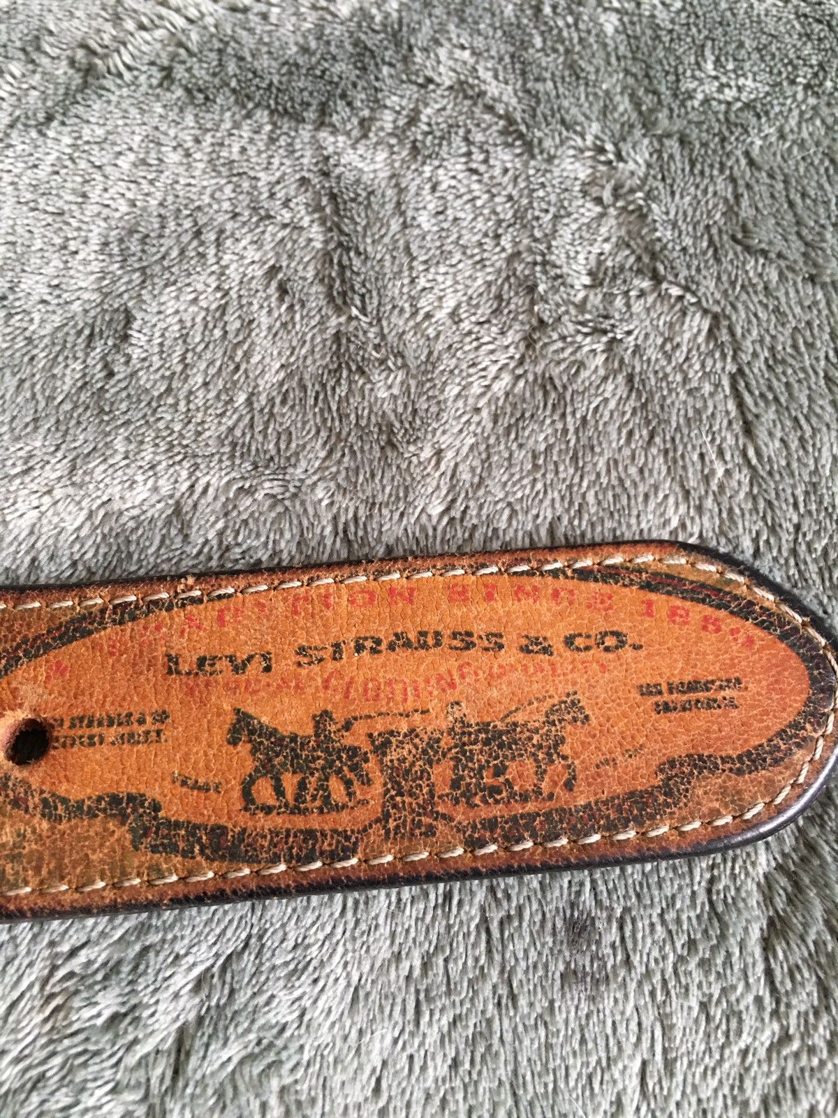 Levi's × Vintage LEVI’S Vintage Rare Leather Belt Size 85 cm 34 in Size 34 - 13 Thumbnail