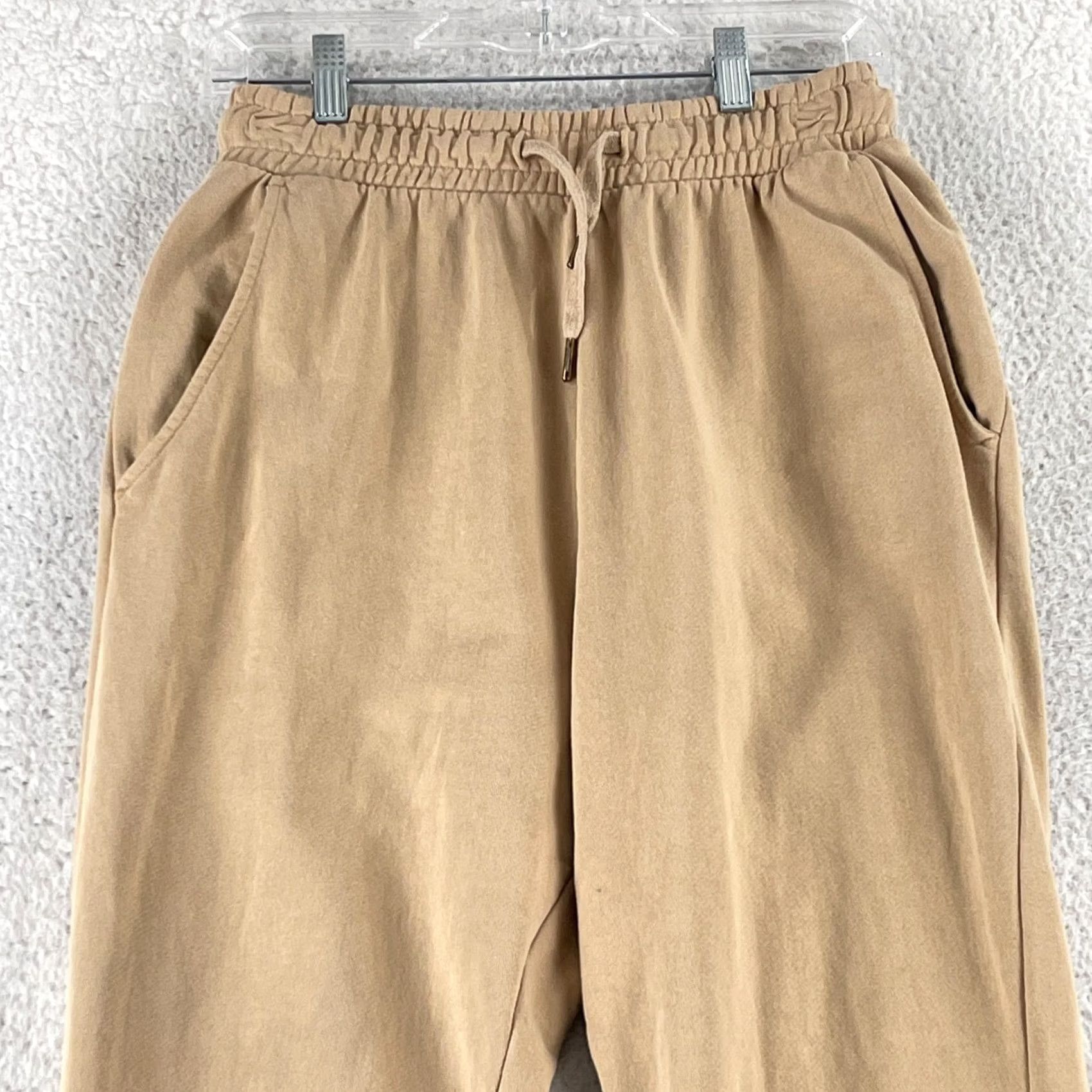 Vintage WeWoreWhat Jogger Sweat Pants Womens Medium Beige Pull On High-Rise Size 32" / US 10 / IT 46 - 2 Thumbnail