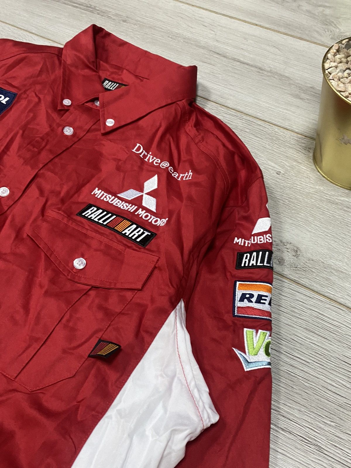 Vintage Repsol Gas Mitsubishi vintage racing shirt buttons Size US XXL / EU 58 / 5 - 4 Thumbnail