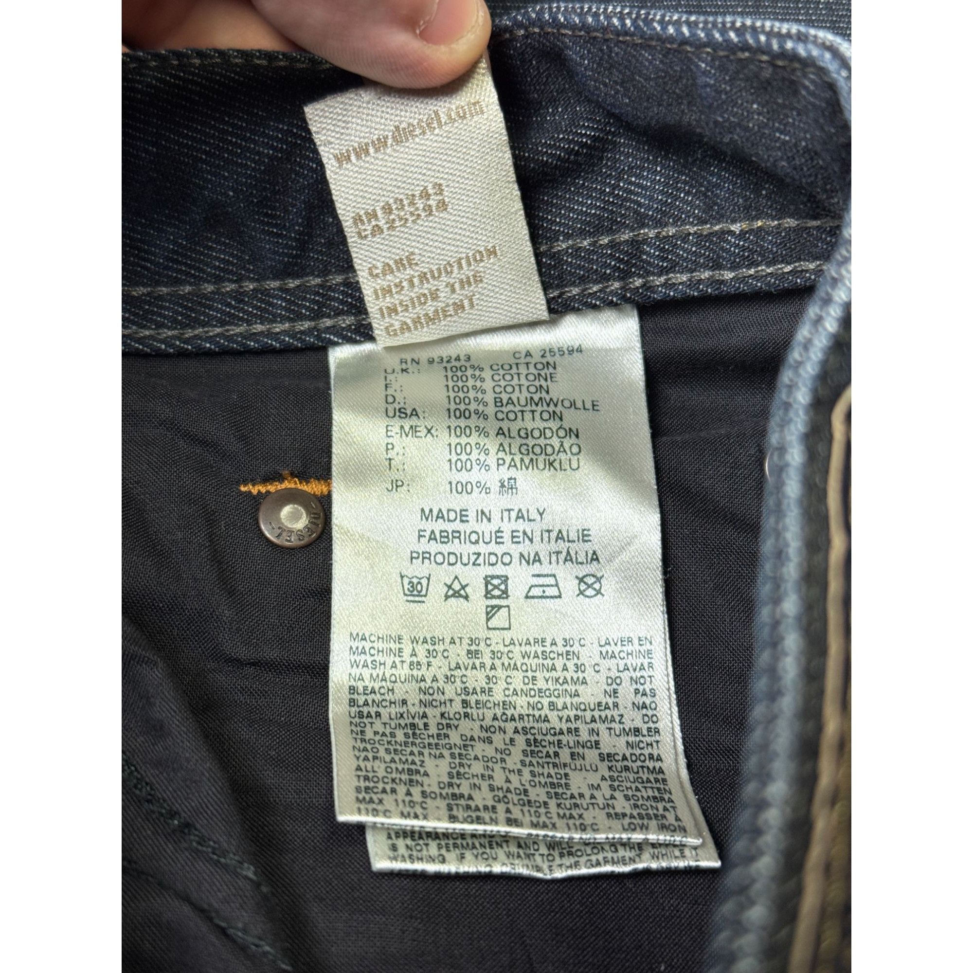 Diesel Diesel Industry Larkee Raw Denim Jeans Pants (Y1137) Size US 32 / EU 48 - 11 Thumbnail