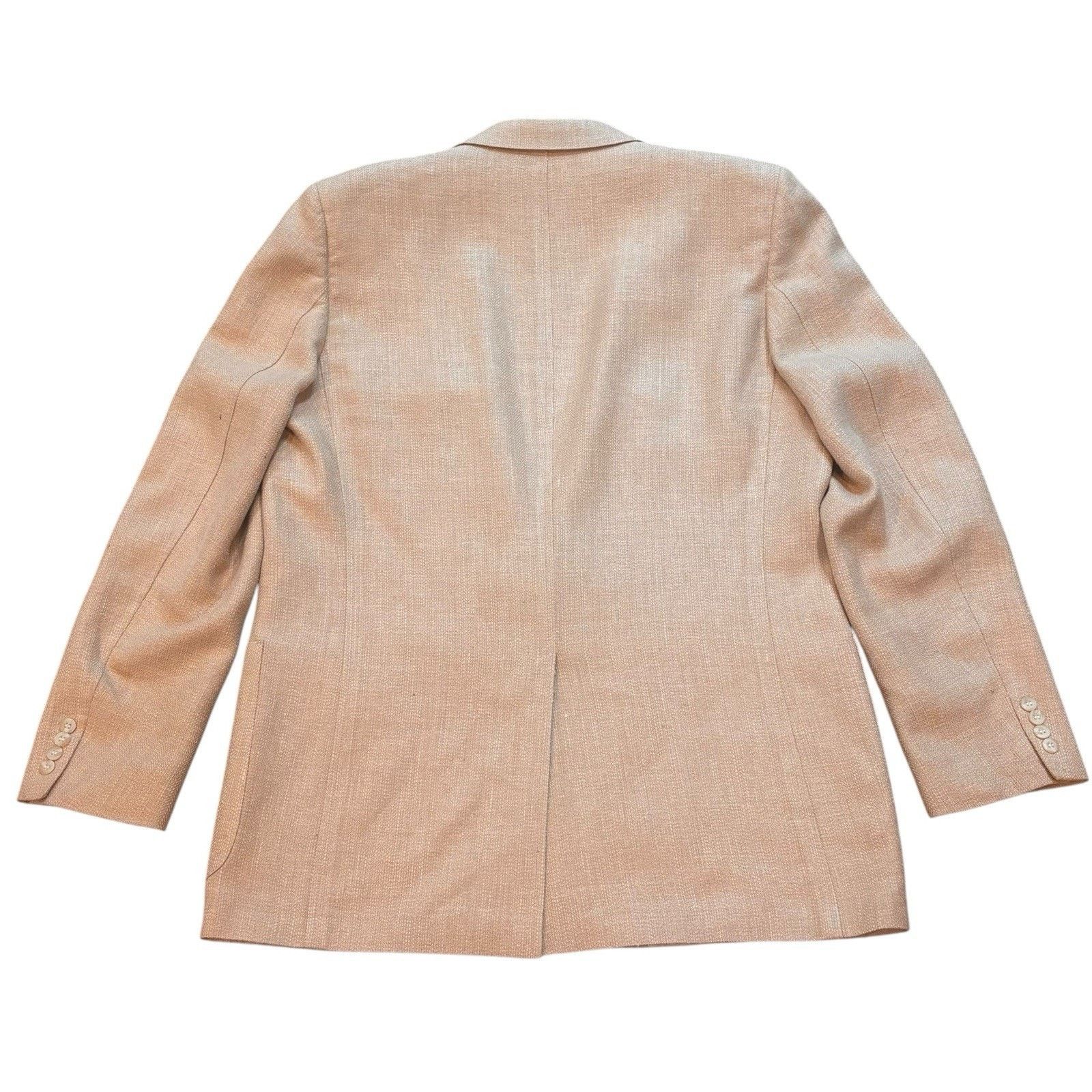 Lanvin Vintage Lanvin Light Tan Textured Linen Blazer USA 42R* Size 42R - 4 Thumbnail