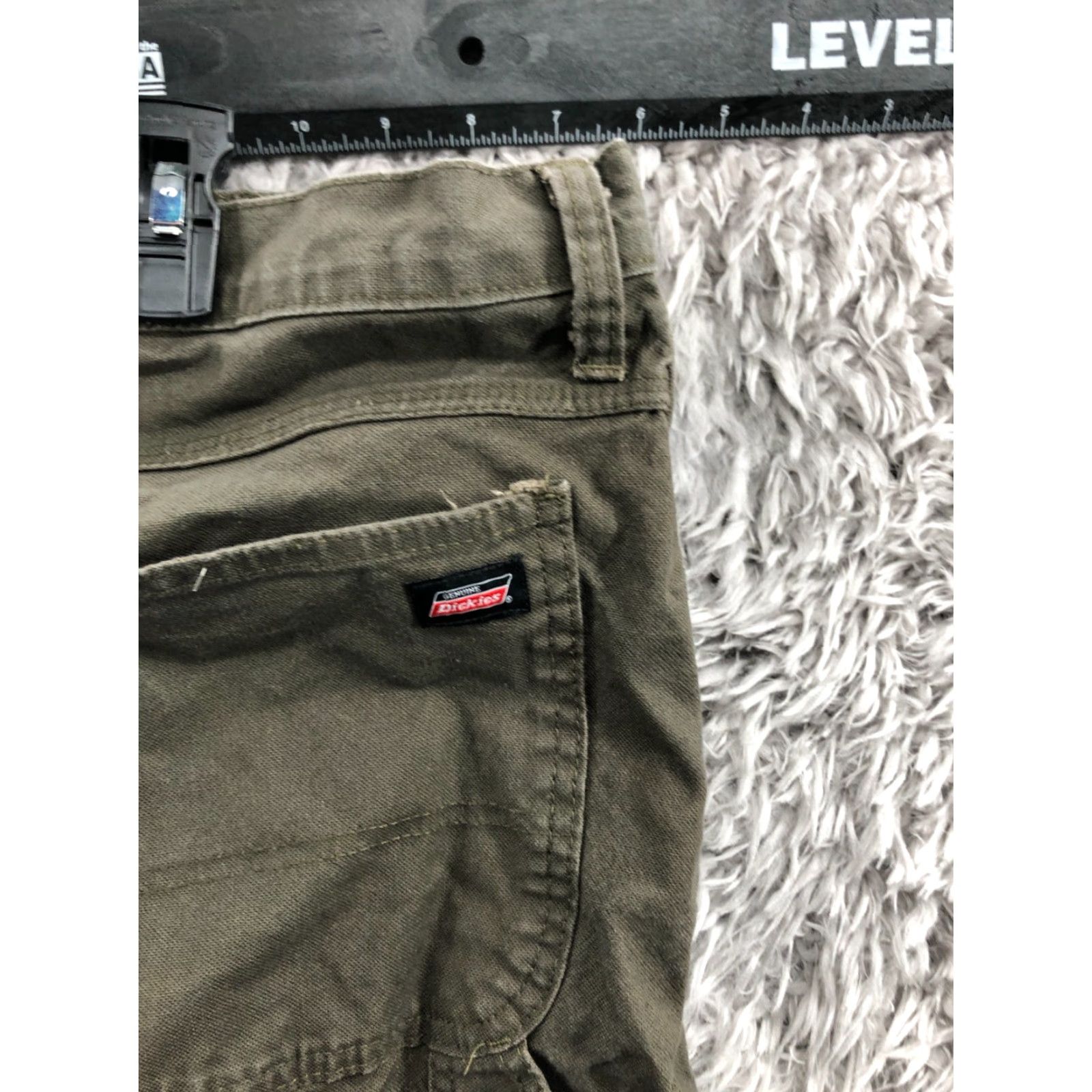 Dockers DOCKERS Canvas Carpenter Pants Mens 42x30 Green Slim Straight 5-Pocket Logo Zipper Button Casual Formal Business Pants Size US 42 / EU 58 - 6 Thumbnail