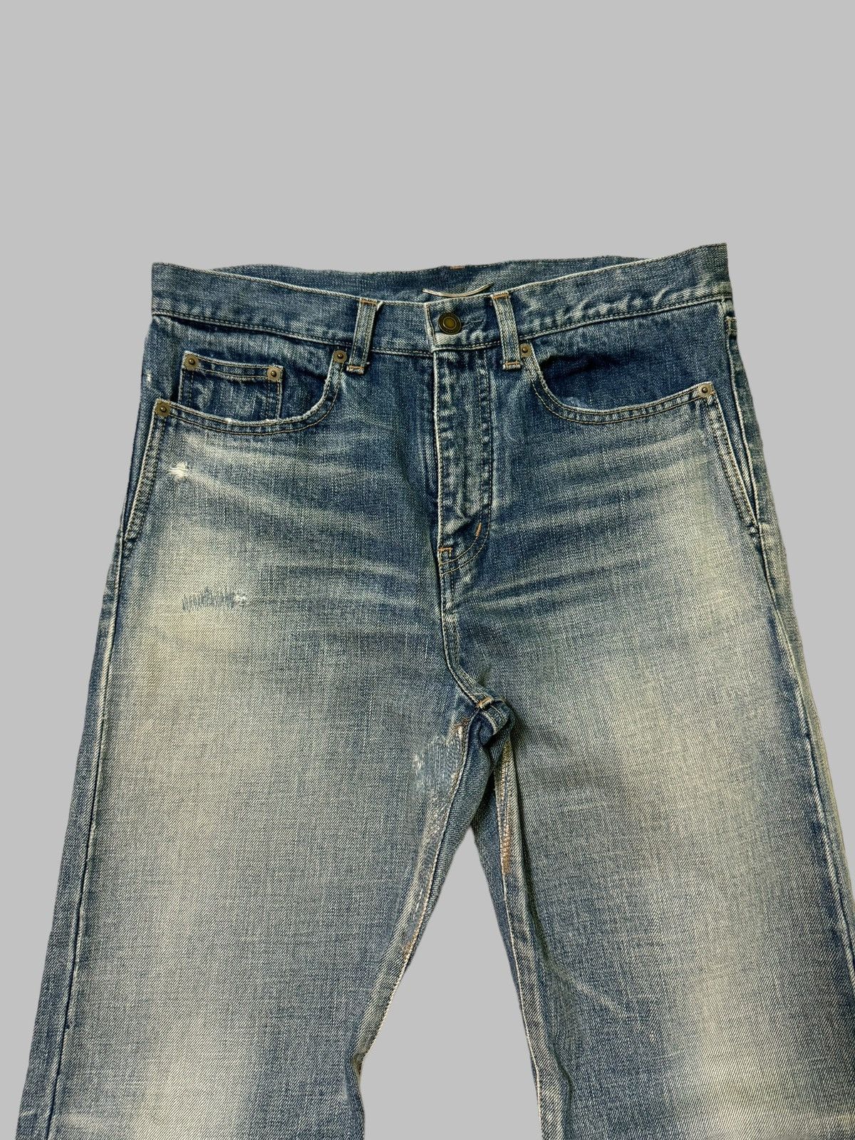 Saint Laurent Paris SAINT LAURENT PARIS D16 MUDDY WASH DISTRESSED DENIM JEAN Size US 31 - 3 Thumbnail
