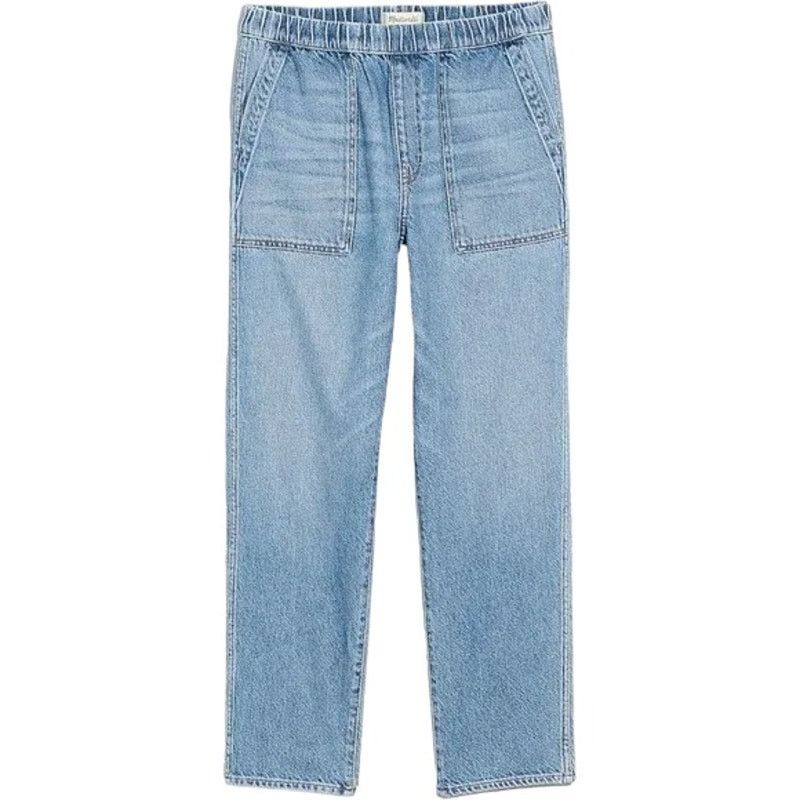 Madewell Madewell Pull-On Relaxed Jeans in Beswick Wash, Tall L Size 34" / US 12 / IT 48 - 1 Thumbnail