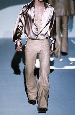 Gucci S/S 2000 Runway Flared Leather Pants (SS00, Tom Ford) Size US 30 / EU 46 - 10 Thumbnail