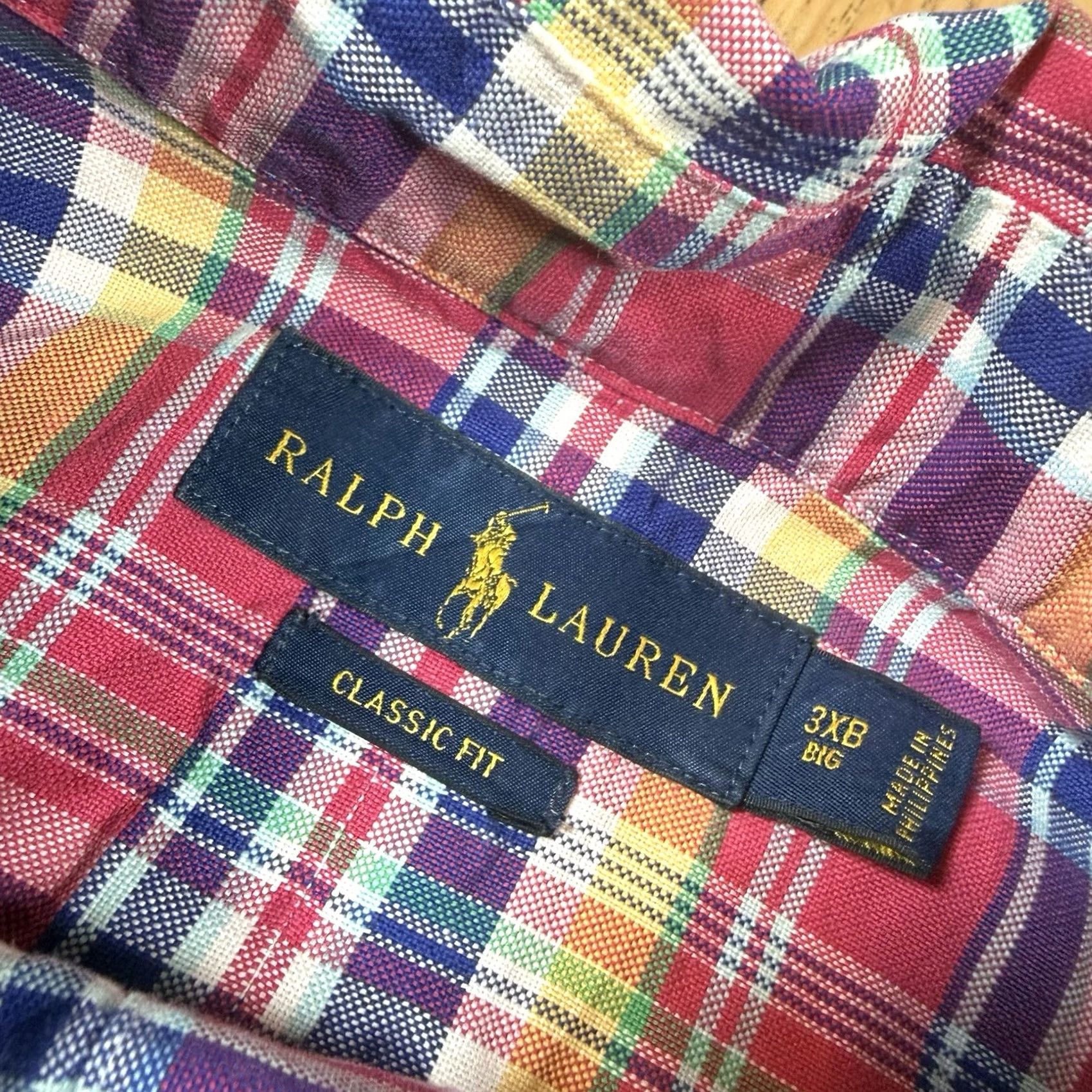Polo Ralph Lauren Polo Ralph Lauren Button Shirt Mens 3XB Big Plaid Gingham Check Long Sleeve Big 3X Multicolor Mens Size US XXL / EU 58 / 5 - 3 Thumbnail